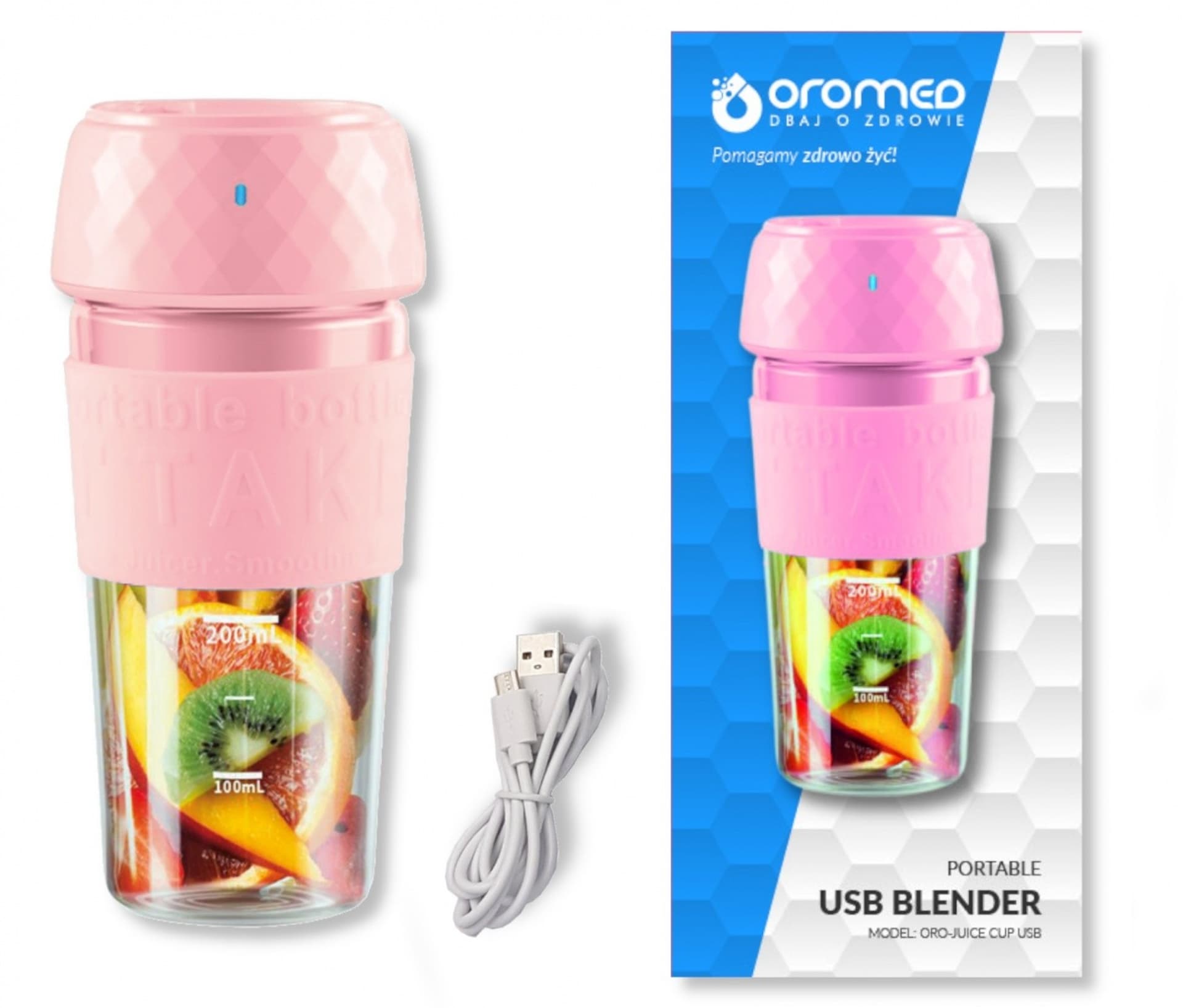 

Belender ręczny ORO-JUICER CUP Różowy