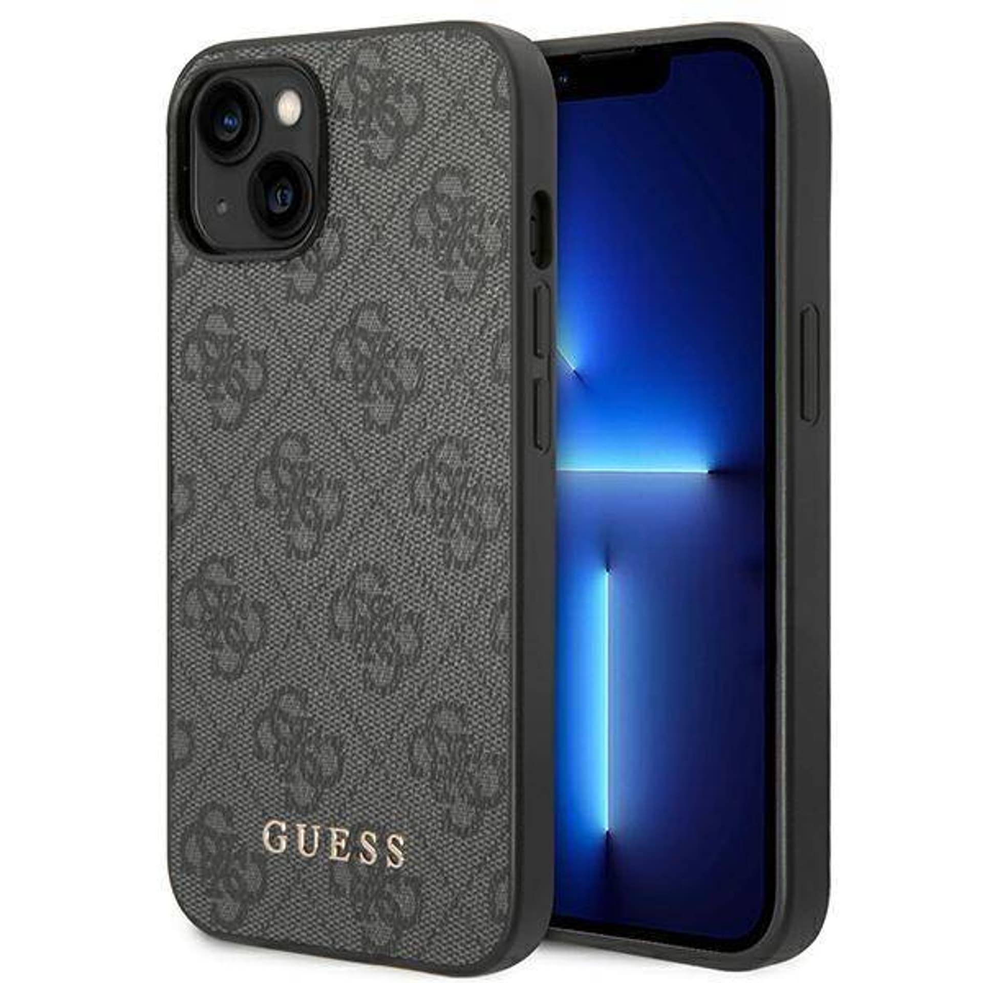 

Guess GUHCP14MG4GFGR iPhone 14 Plus 6,7" szary/grey hard case 4G Metal Gold Logo