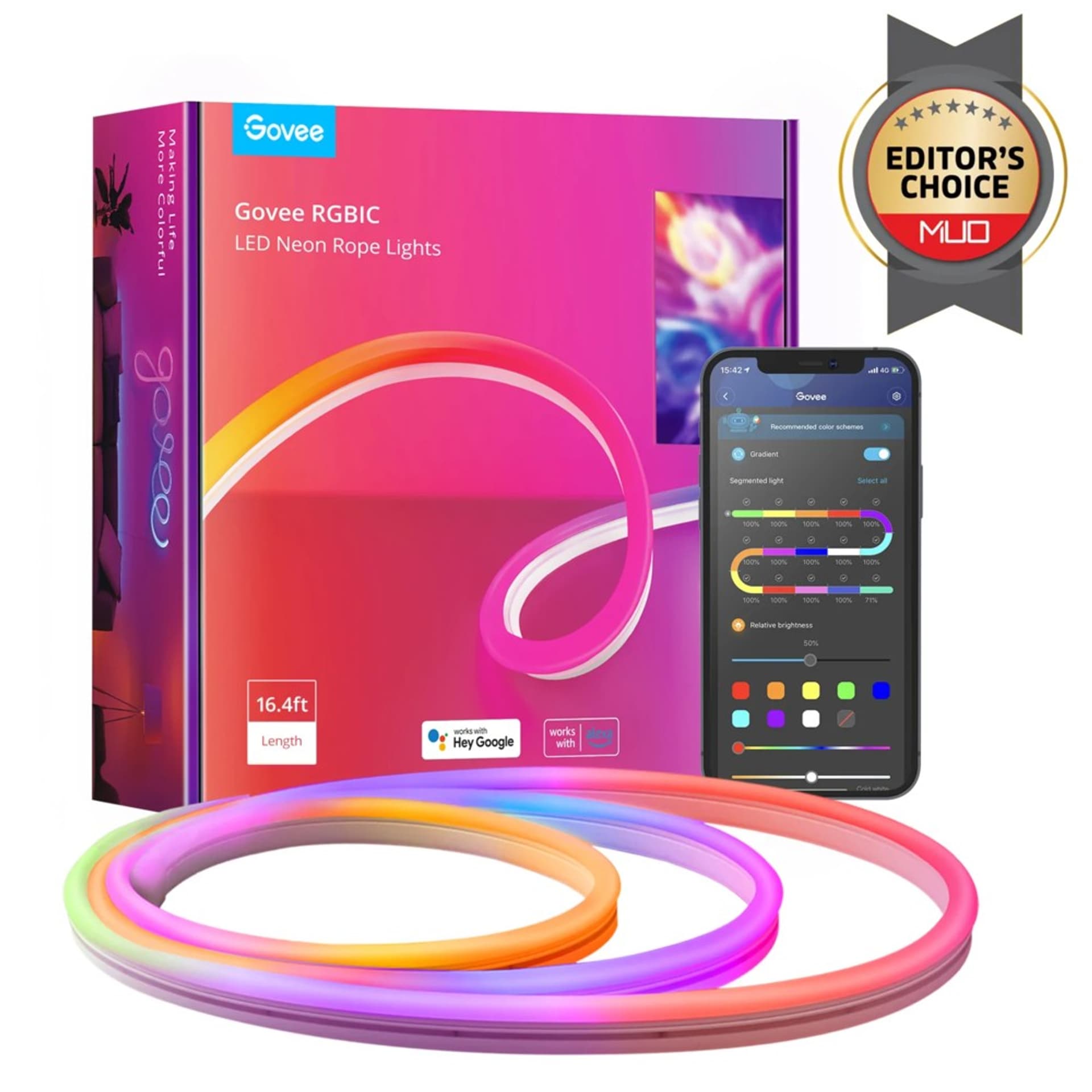 

Govee H61A2 Neon Rope 5m; Taśma LED; Wi-Fi, Bluetooth, RGBIC