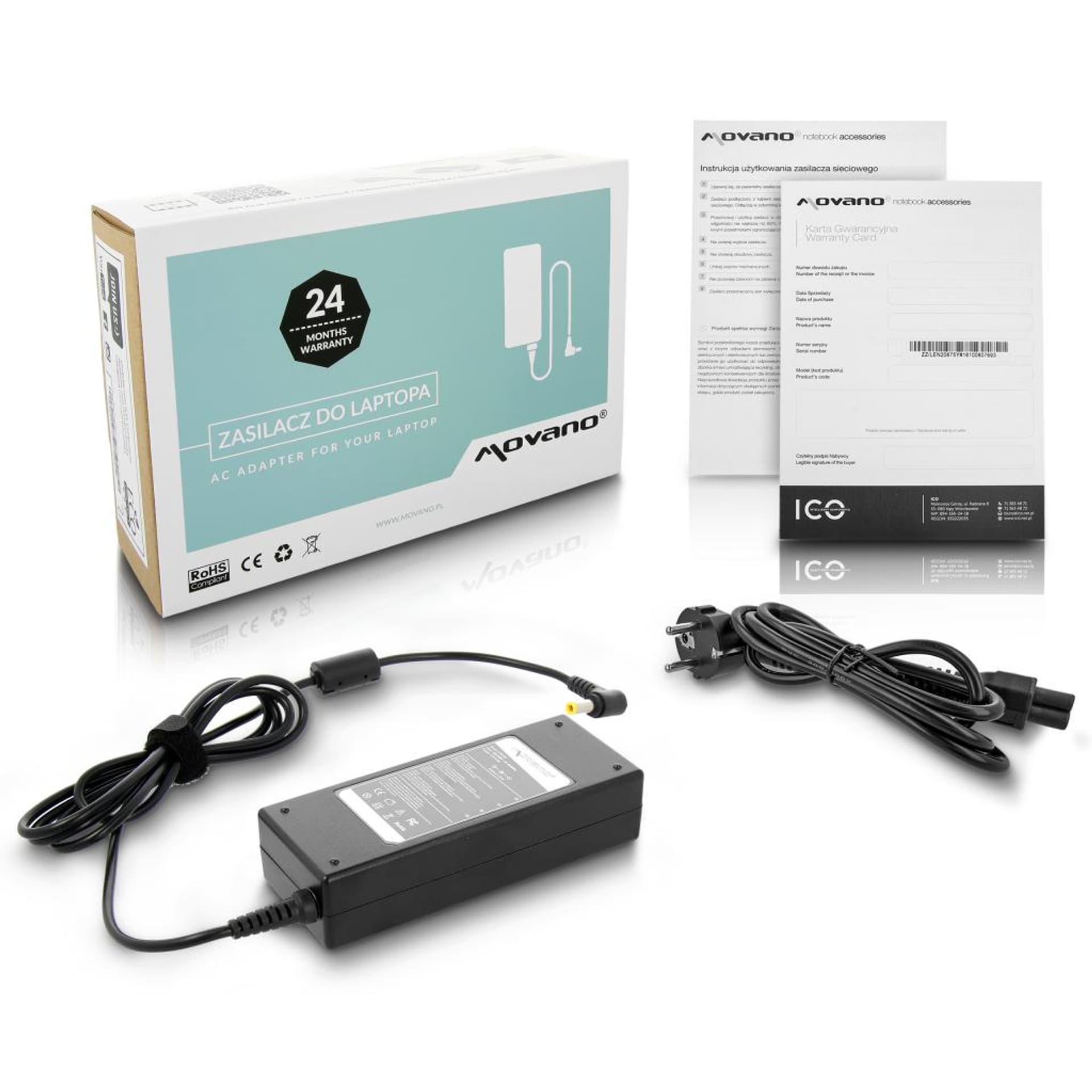 

Zasilacz Movano LCD 12v 6a (5.5x2.5) 72W, 5.5x2.5) 72