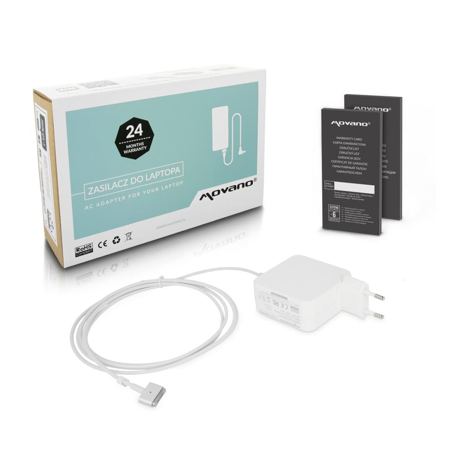 

Zasilacz Movano 14.85v 3.05a (magsafe 2) 45W do Apple air, Magsafe 2) 45w do apple ai