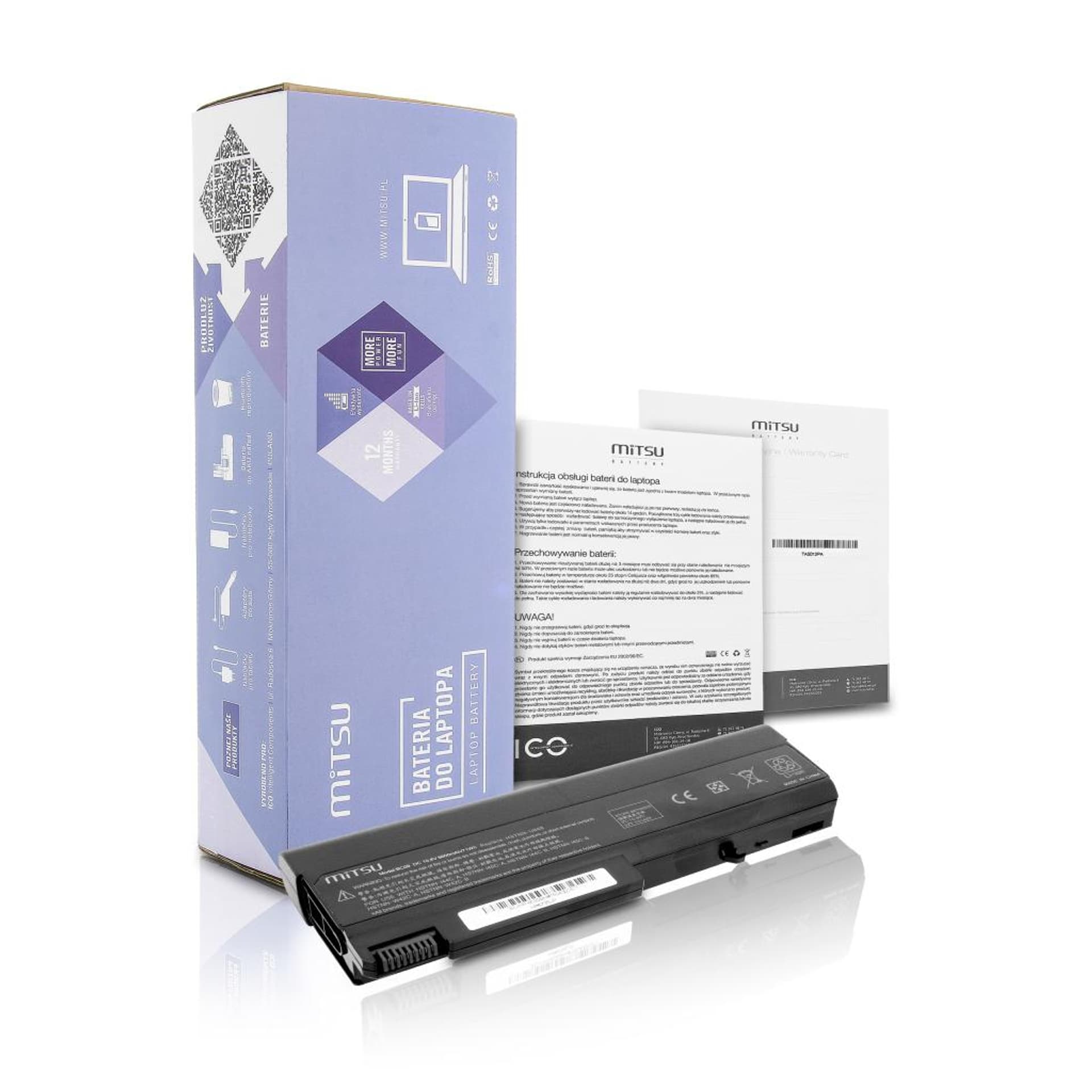 

Bateria Mitsu do HP 6530b, 6735b, 6930p (6600mAh)