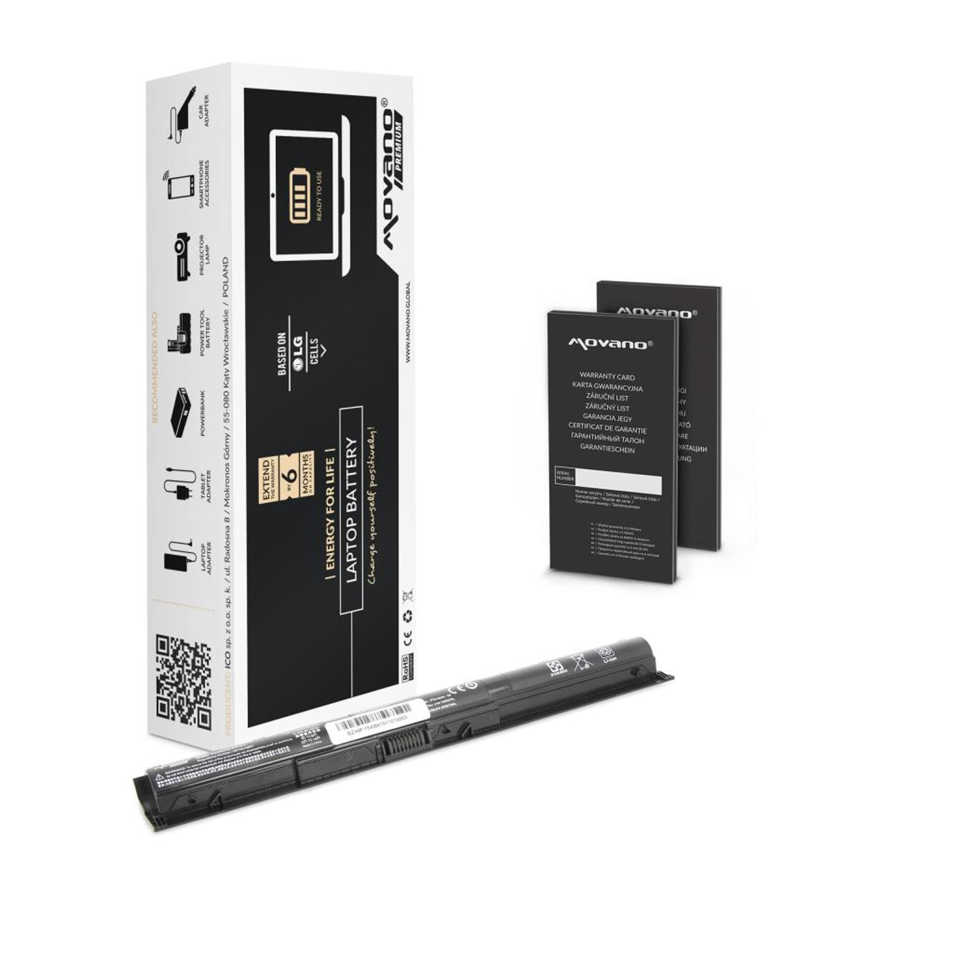 

Bateria Movano Premium do HP Pavilion 14-ab, 15-ab