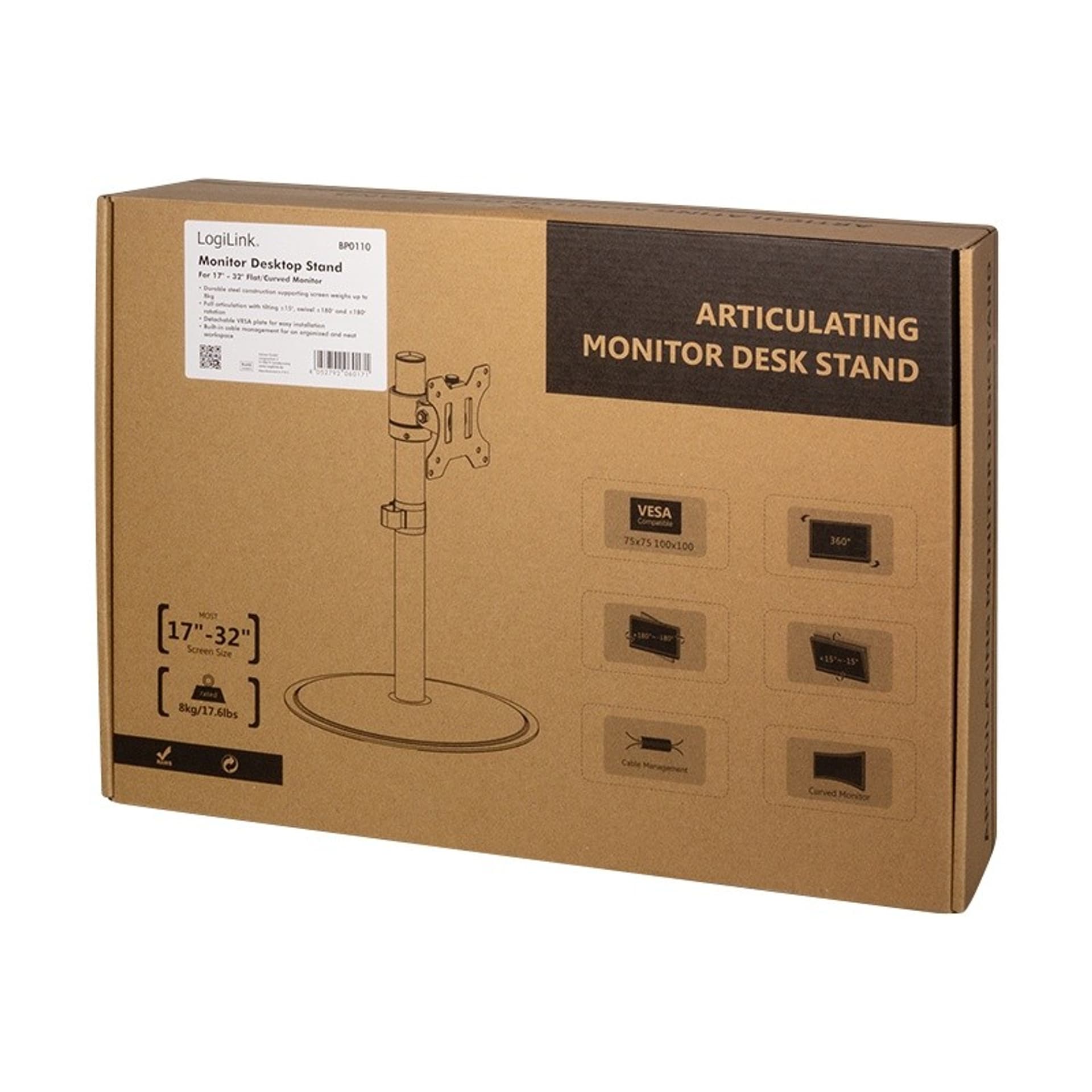 

Podstawa monitora 17-32 cale Max. 8kg Stalowa