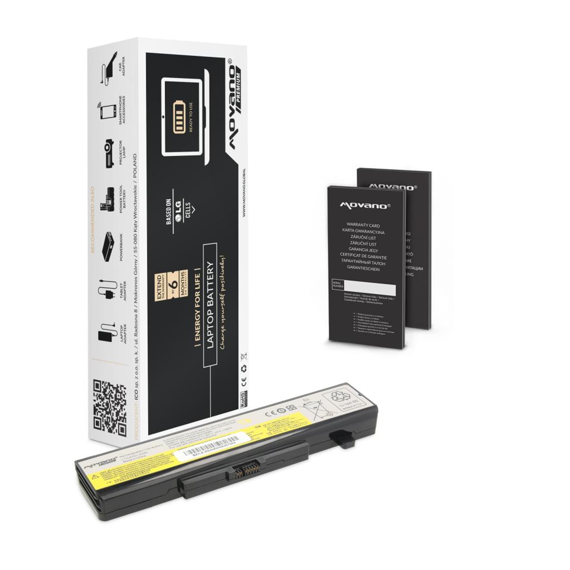 

Bateria Movano Premium do Lenovo ThinkPad E530 (5200 mAh)