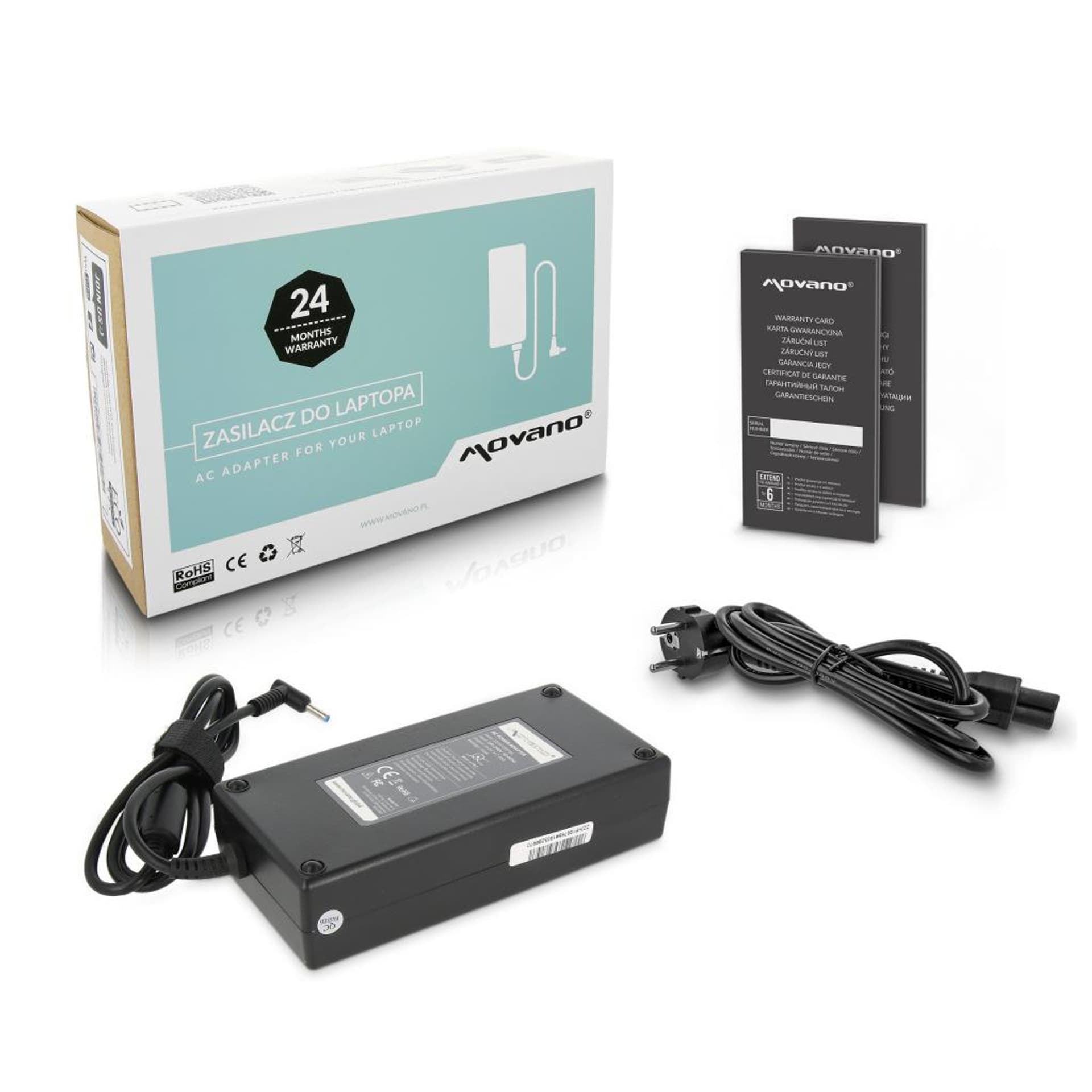 

Zasilacz Movano 19.5v 7.69a (4.5x3.0 pin) 150W do HP, 4.5x3.0 pin) 150w do h