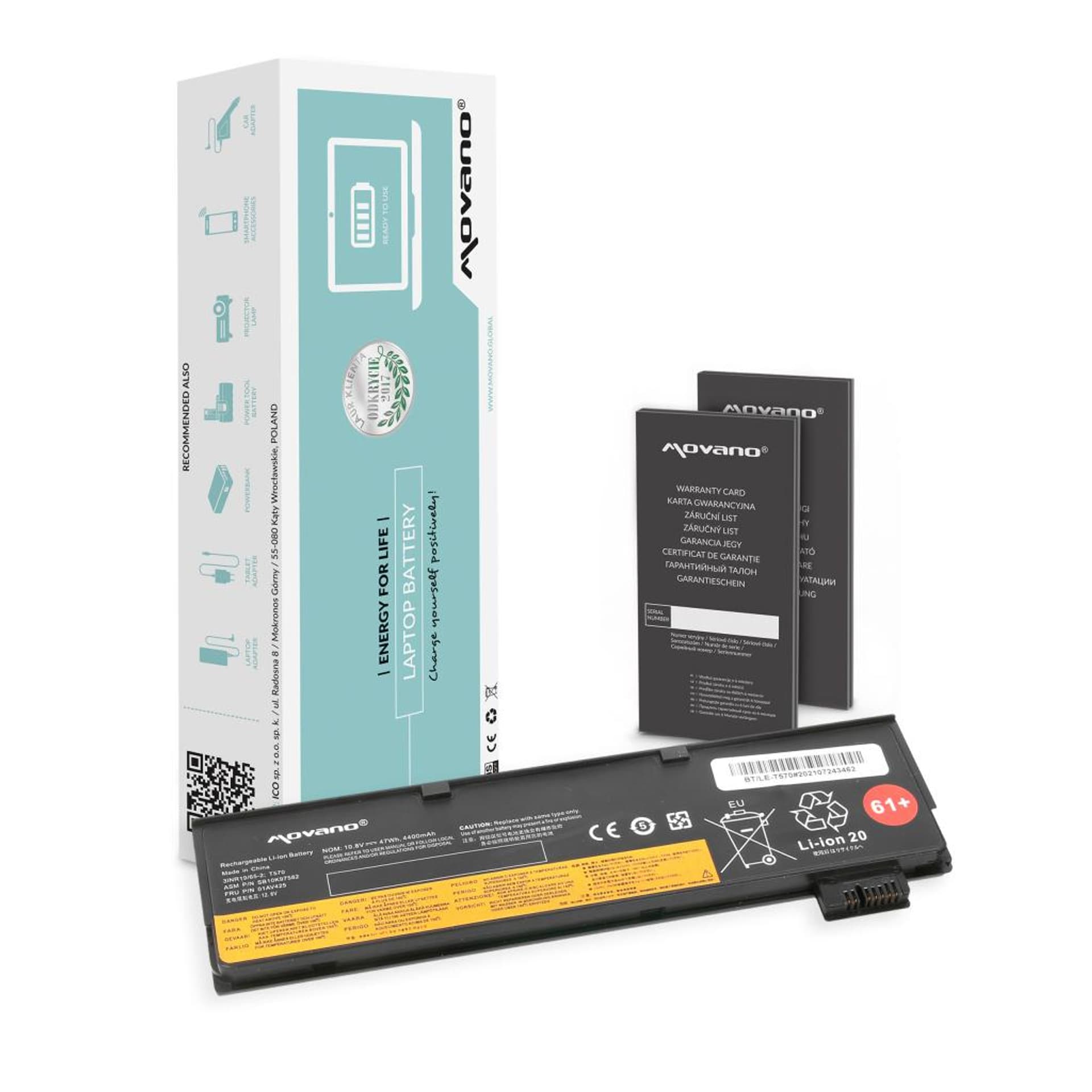 

Bateria Movano do Lenovo ThinkPad T570