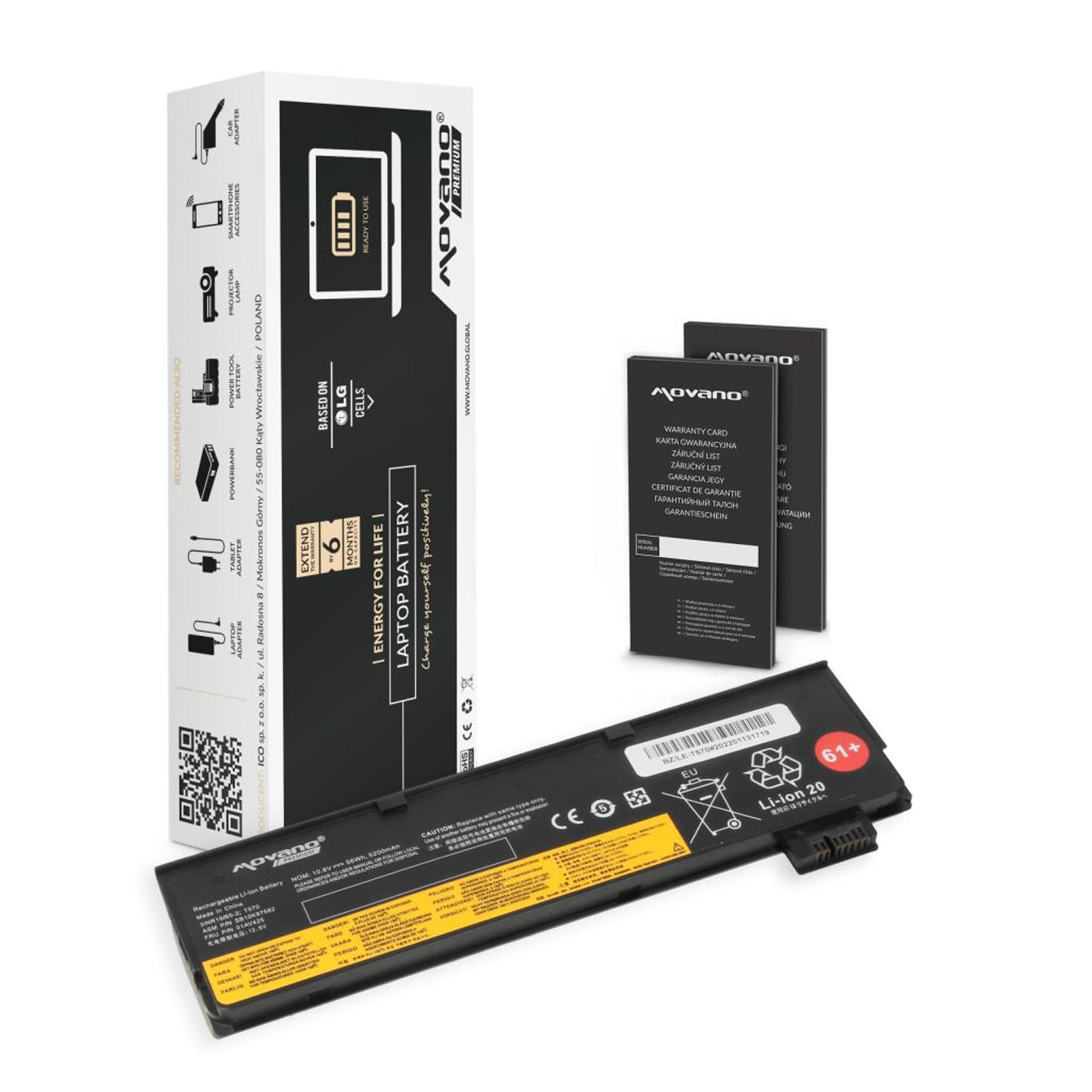 

Bateria Movano Premium do Lenovo ThinkPad T570