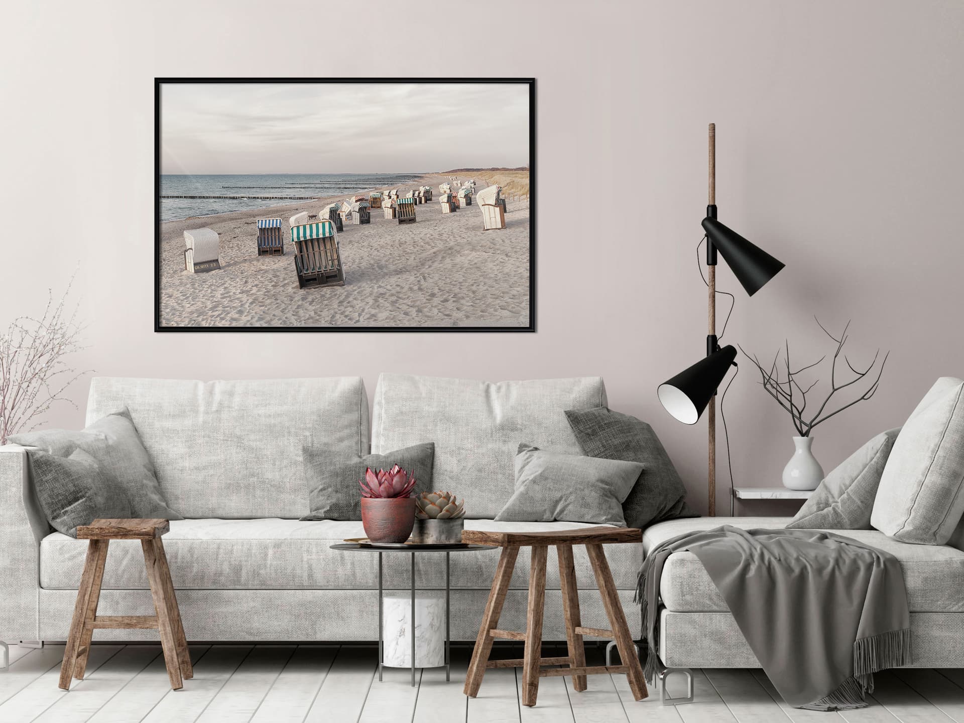 

Plakat - Bałtyckie kosze plażowe (rozmiar 45x30, wykończenie Rama czarna)