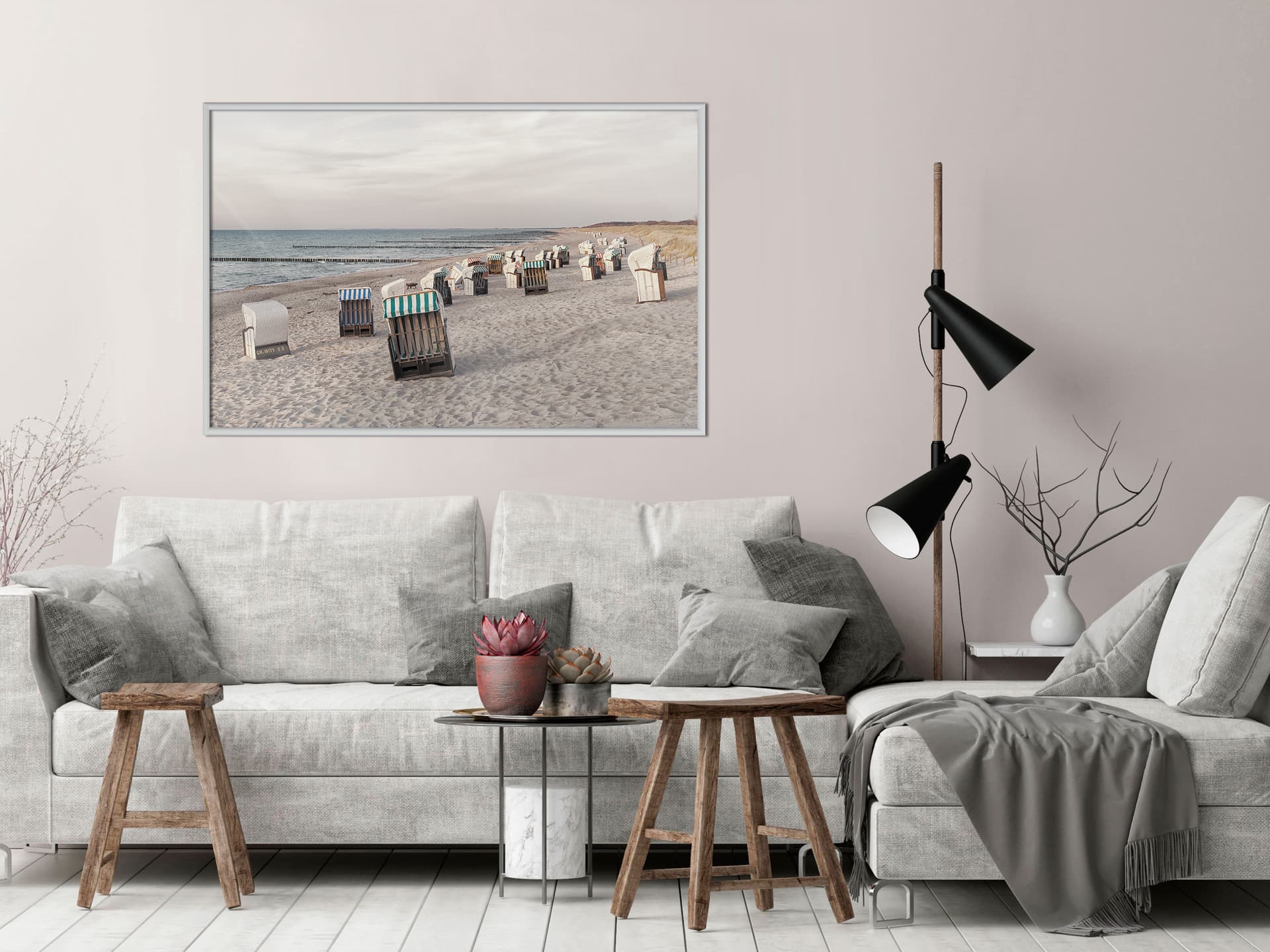 

Plakat - Bałtyckie kosze plażowe (rozmiar 30x20, wykończenie Rama biała)