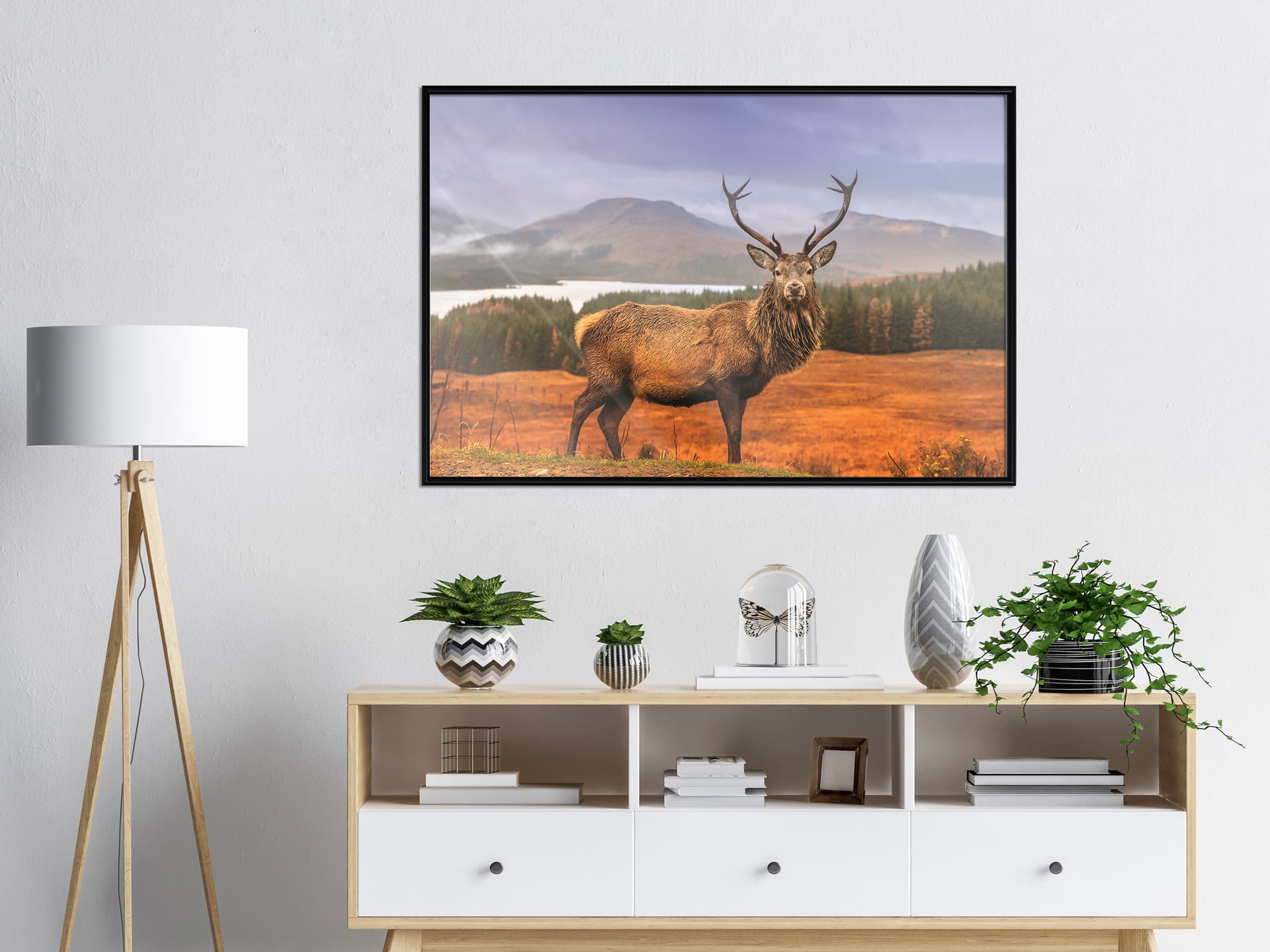 

Plakat - Majestatyczny jeleń (rozmiar 60x40, wykończenie Rama czarna)