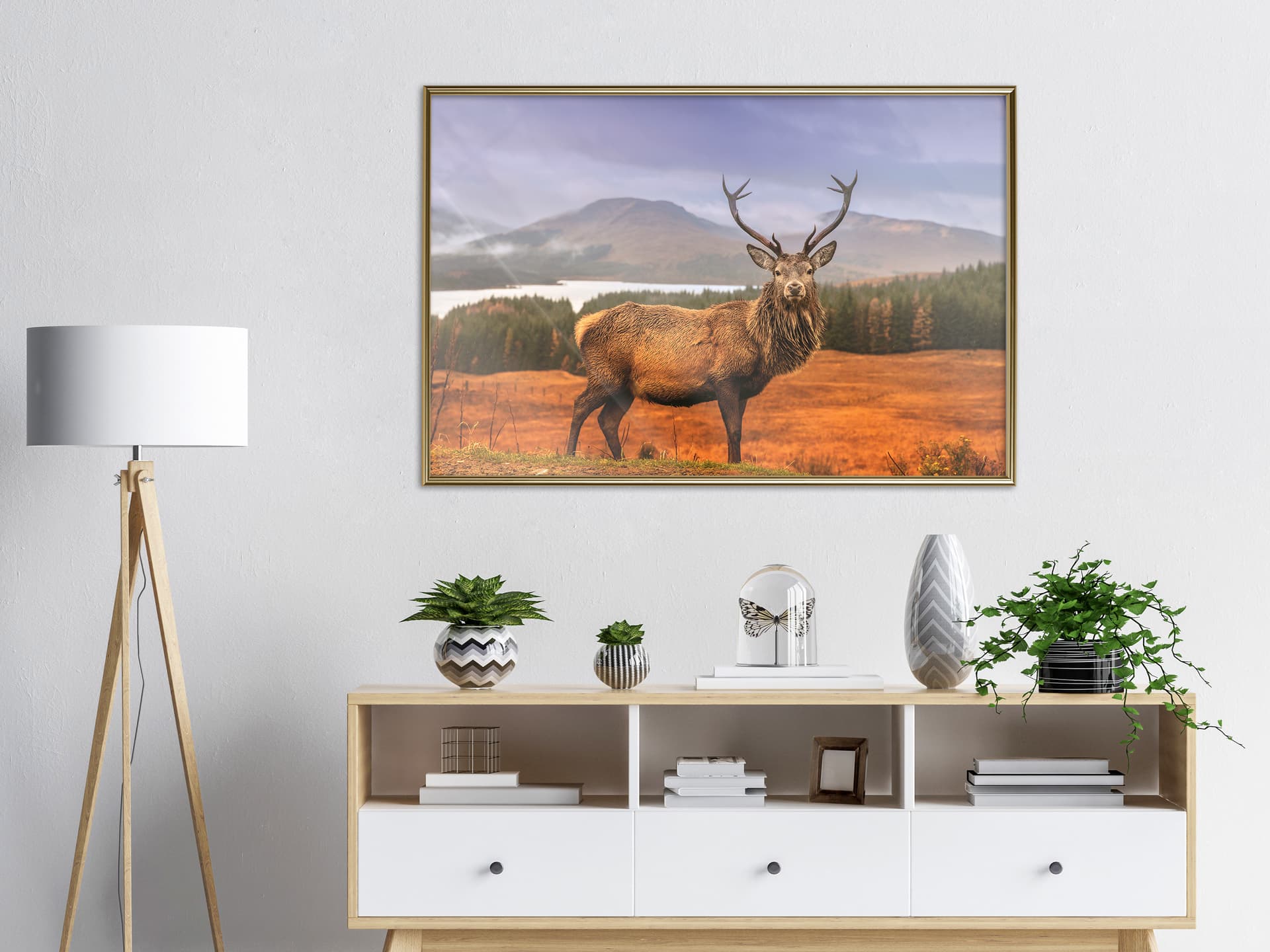 

Plakat - Majestatyczny jeleń (rozmiar 45x30, wykończenie Rama złota)