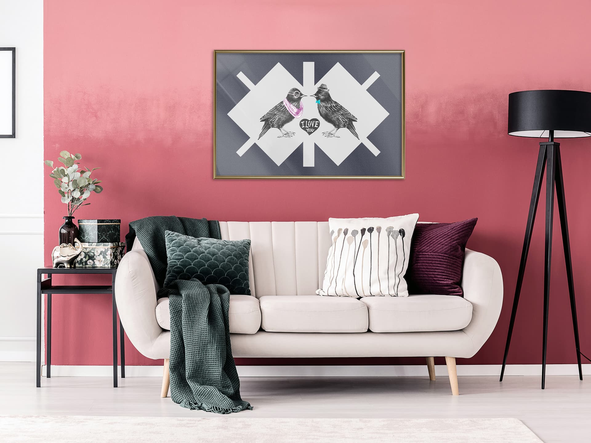 

Plakat - Ptasia miłość (rozmiar 45x30, wykończenie Rama złota)