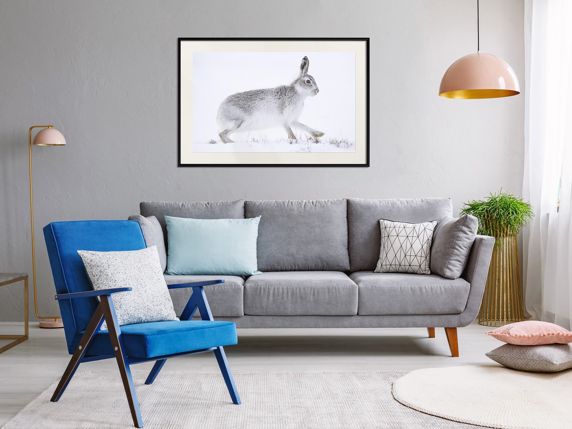 

Plakat - Ucieczka w śniegu (rozmiar 45x30, wykończenie Rama czarna z passe-partout)