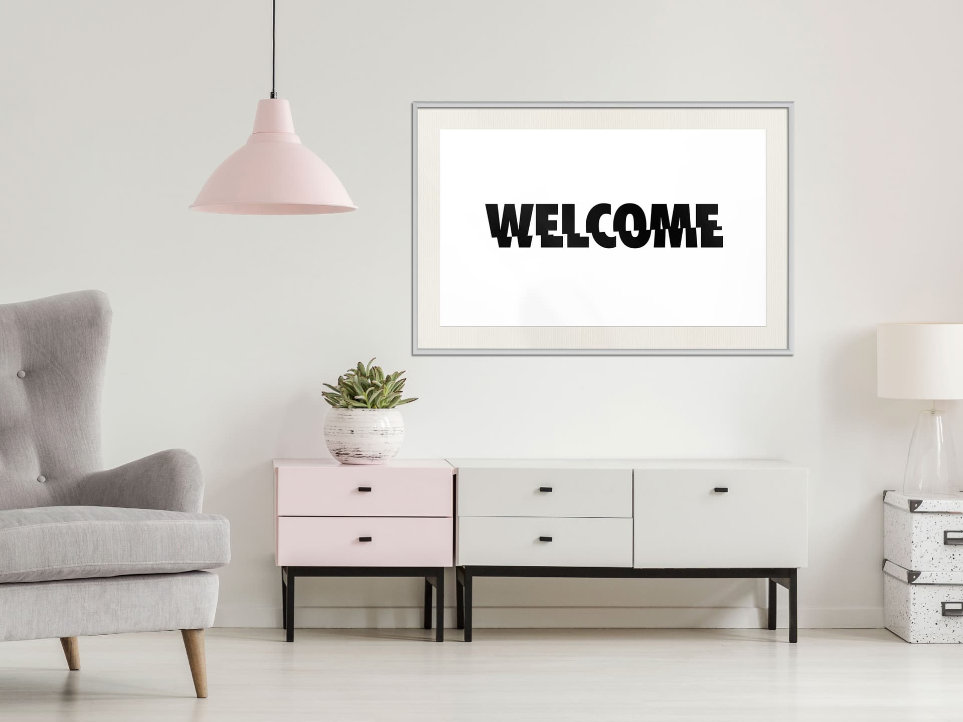 

Plakat - Witajcie (rozmiar 30x20, wykończenie Rama biała z passe-partout)