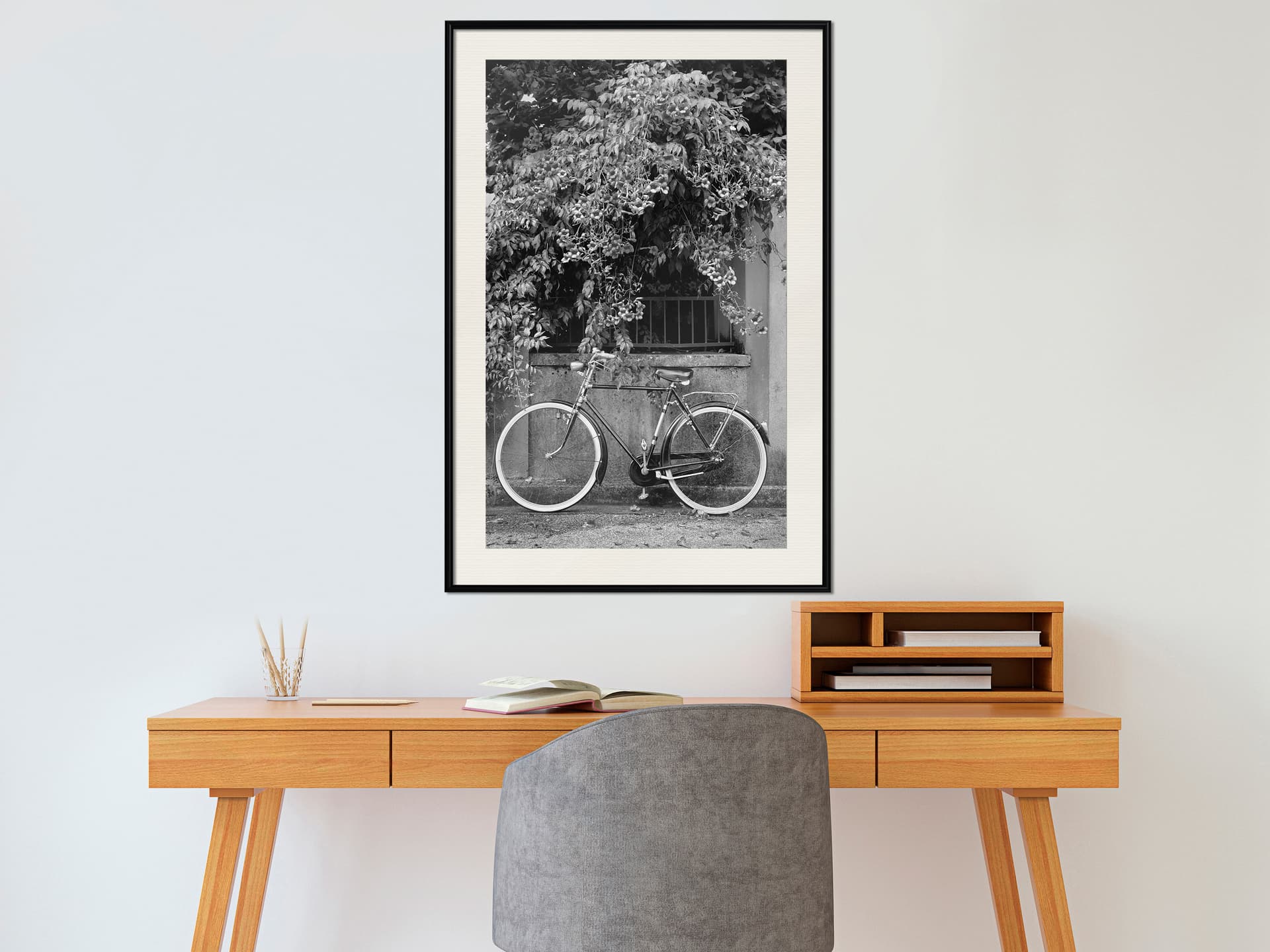 

Plakat - Rower z białymi oponami (rozmiar 30x45, wykończenie Rama czarna z passe-partout)