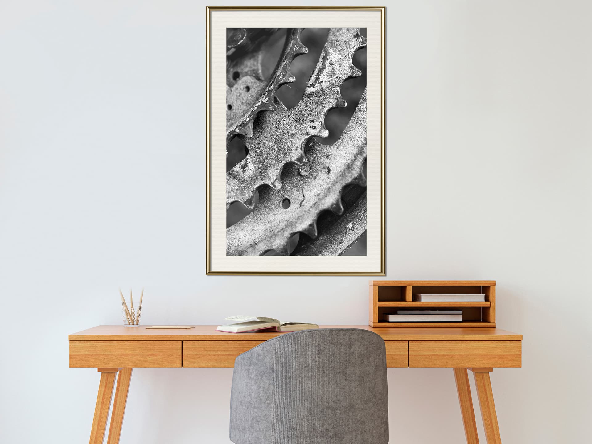 

Plakat - Zębatka (rozmiar 20x30, wykończenie Rama złota z passe-partout)
