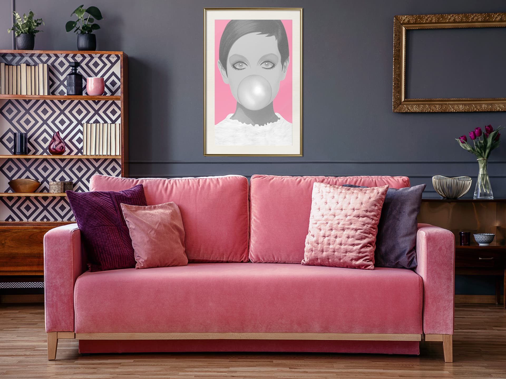 

Plakat - Twiggy (rozmiar 30x45, wykończenie Rama złota z passe-partout)