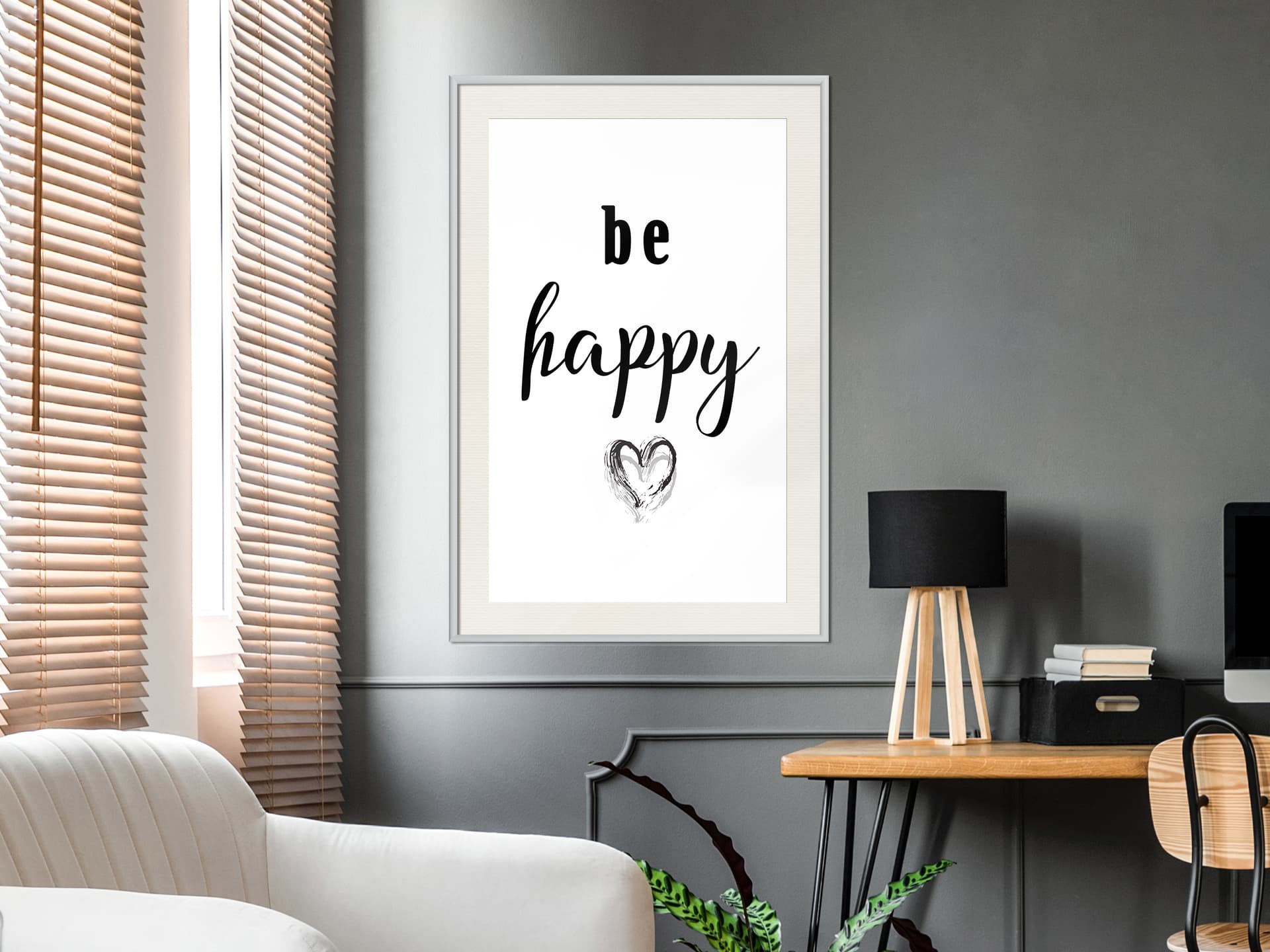 

Plakat - Don't Worry (rozmiar 30x45, wykończenie Rama biała z passe-partout)