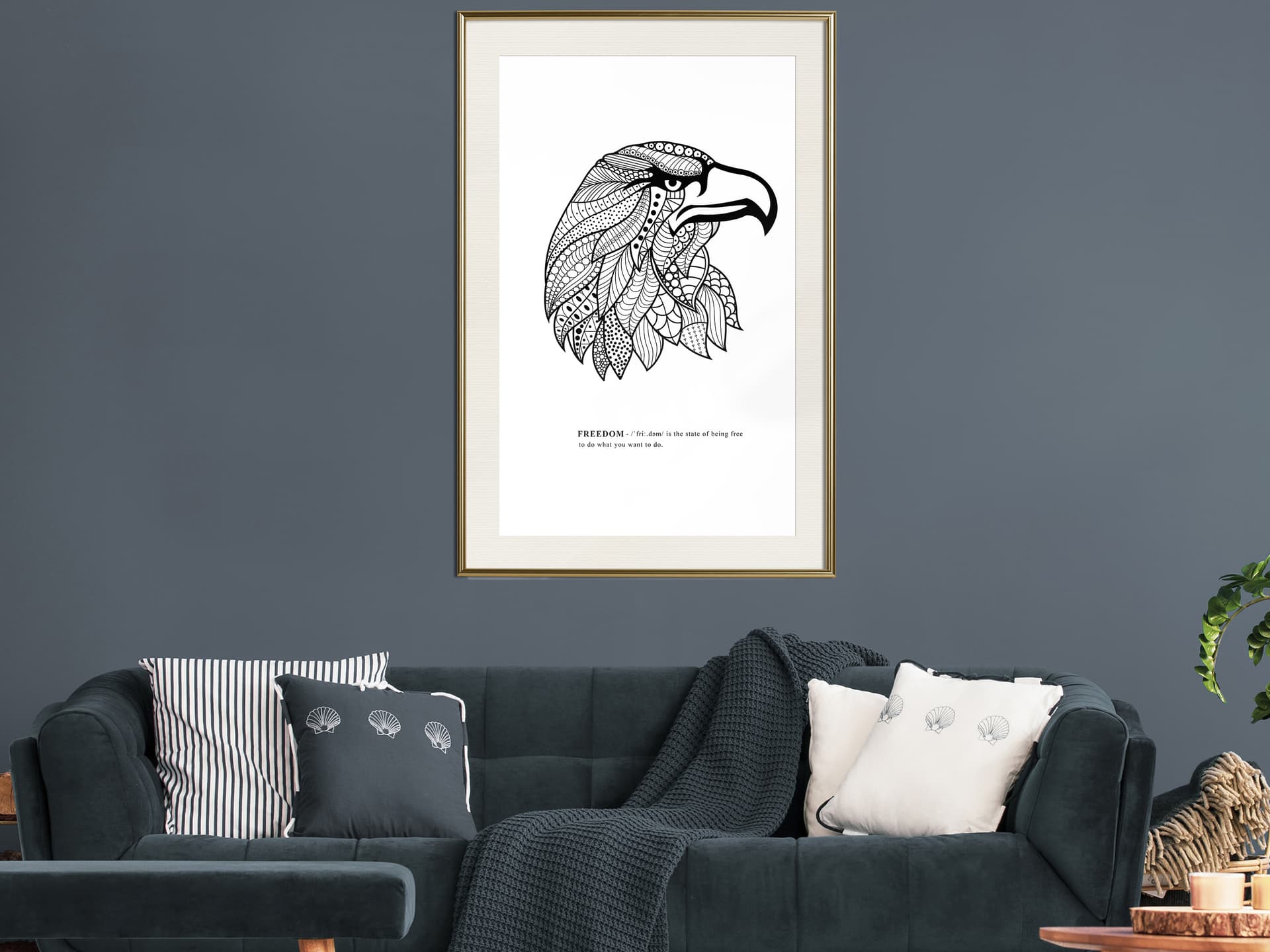 

Plakat - Symbol wolności (rozmiar 20x30, wykończenie Rama złota z passe-partout)