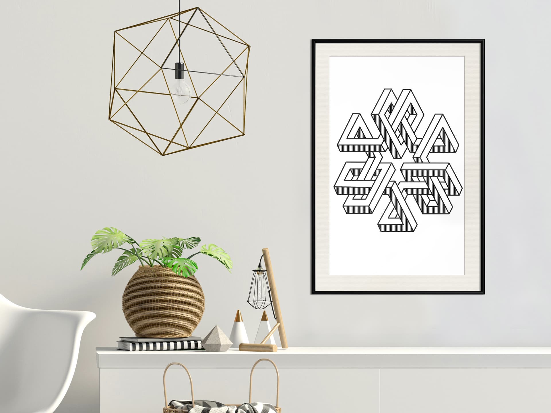 

Plakat - Figura niemożliwa (rozmiar 20x30, wykończenie Rama czarna z passe-partout)