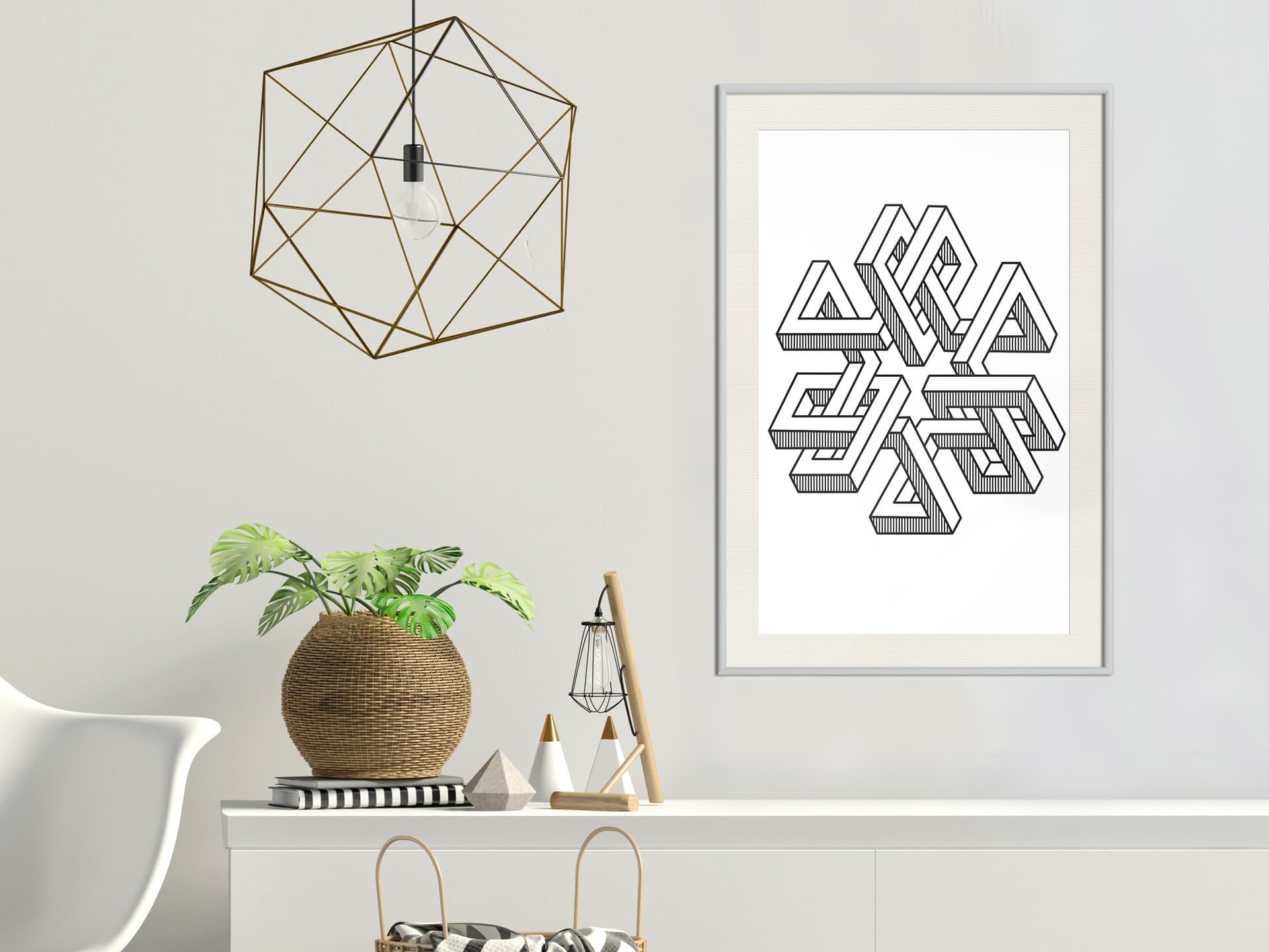

Plakat - Figura niemożliwa (rozmiar 30x45, wykończenie Rama biała z passe-partout)