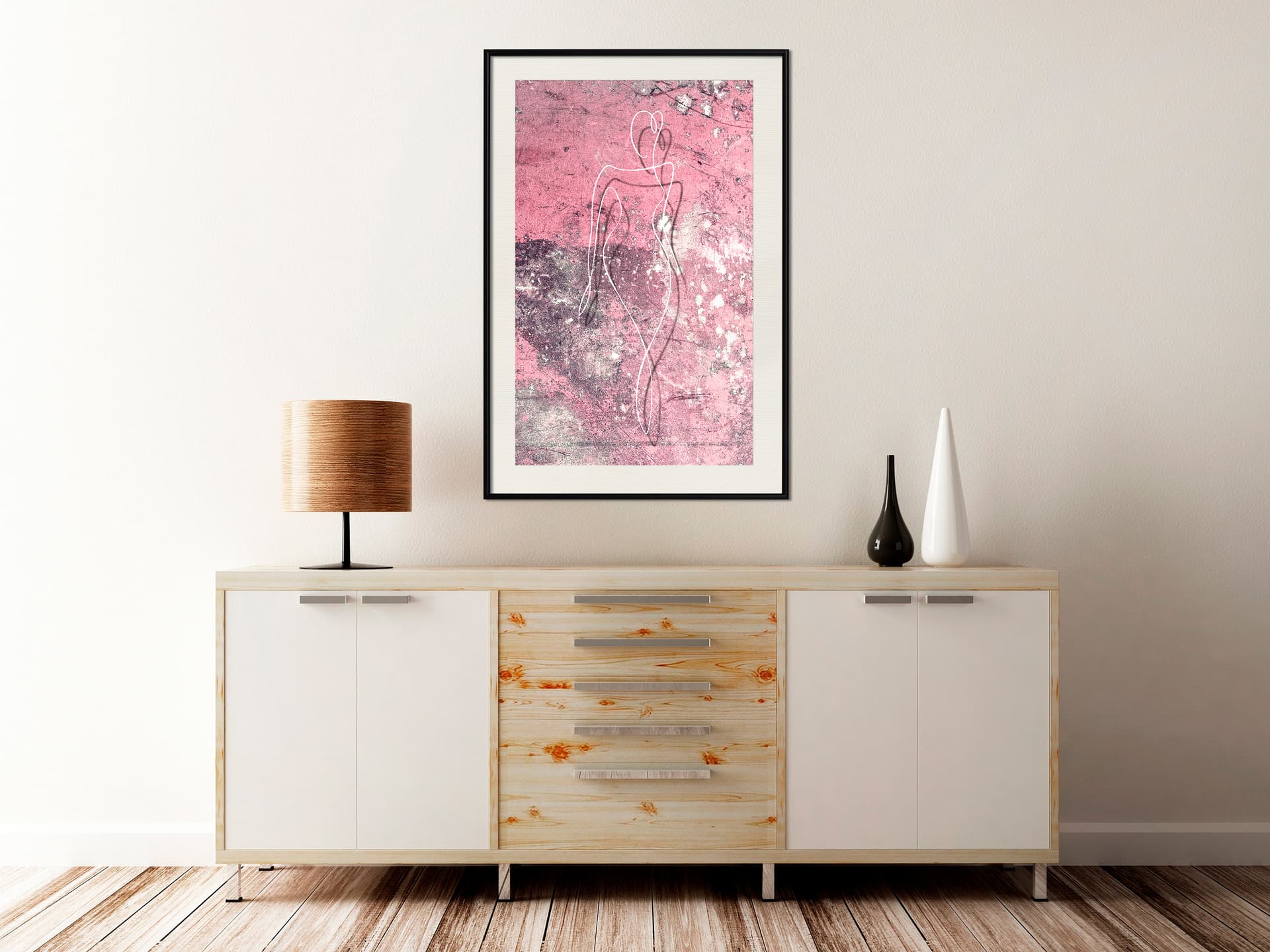 

Plakat - Esencja kobiecości (rozmiar 40x60, wykończenie Rama czarna z passe-partout)