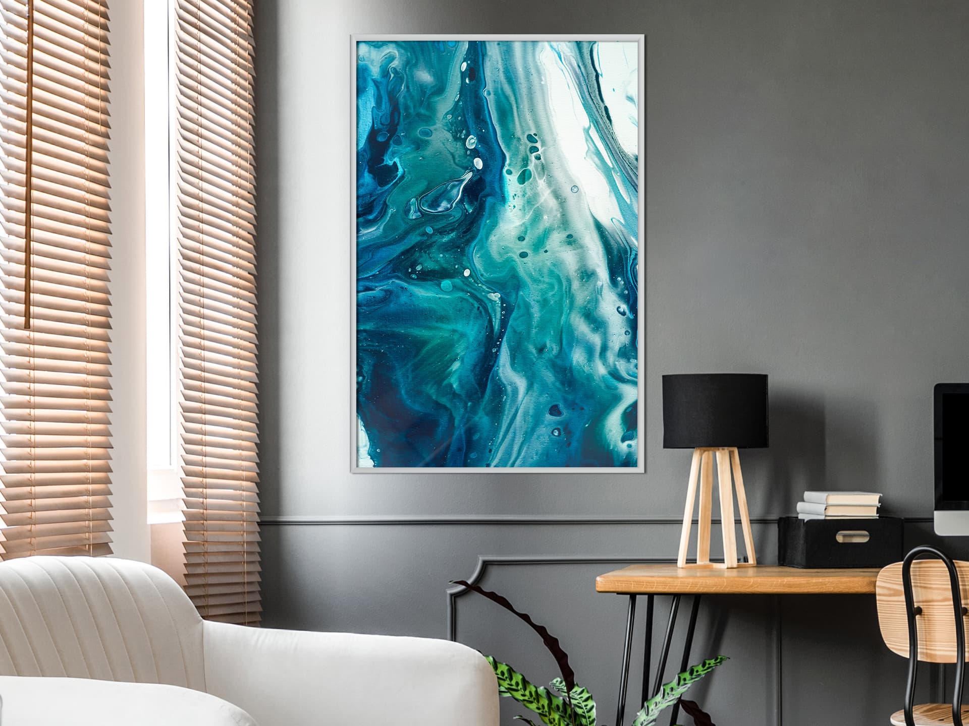 

Plakat - Acrylic Pouring II (rozmiar 20x30, wykończenie Rama biała)
