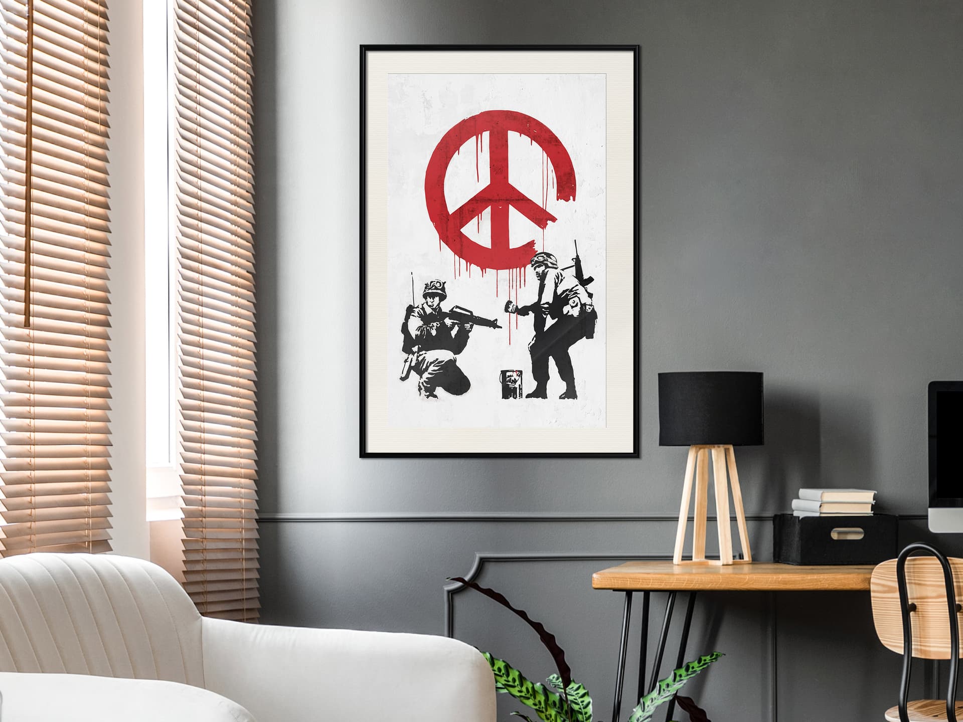 

Plakat - Banksy: CND Soldiers II (rozmiar 30x45, wykończenie Rama czarna z passe-partout)