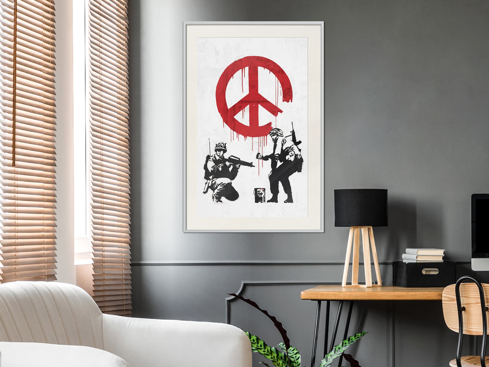 

Plakat - Banksy: CND Soldiers II (rozmiar 20x30, wykończenie Rama biała z passe-partout)