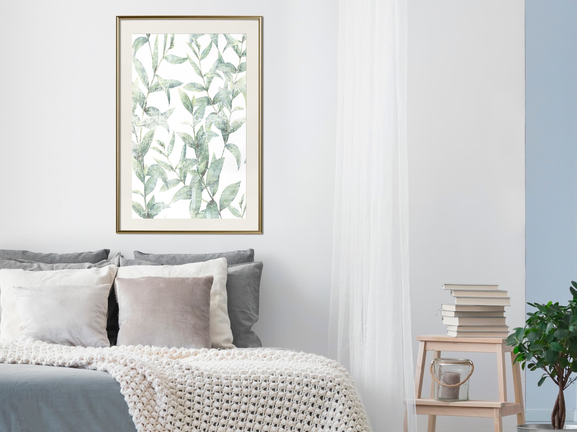 

Plakat - Zwiewny batyst (rozmiar 20x30, wykończenie Rama złota z passe-partout)