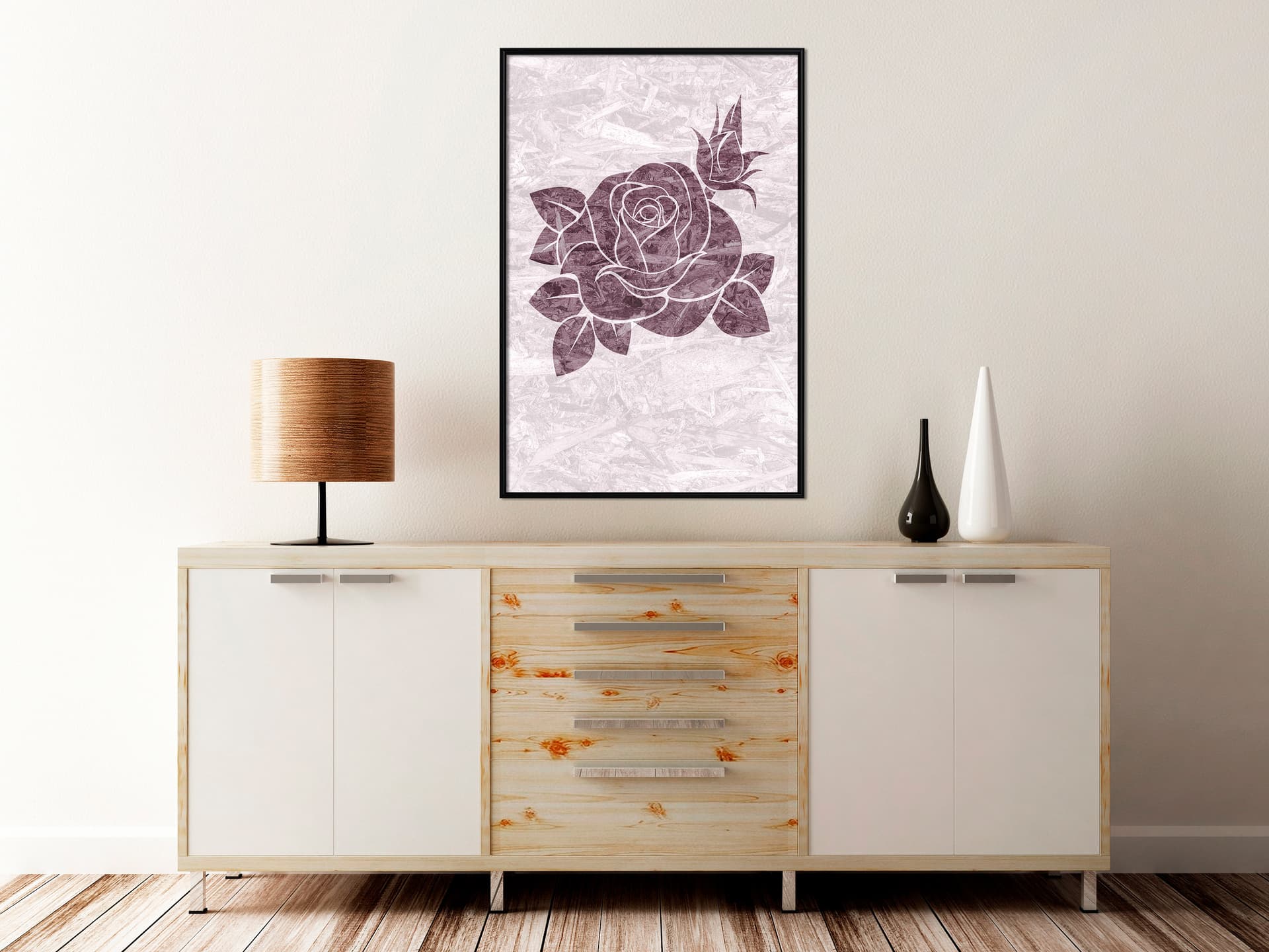 

Plakat - Monochromatyczna róża (rozmiar 20x30, wykończenie Rama czarna)