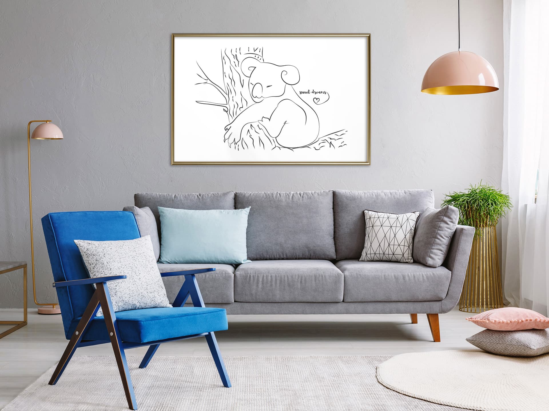 

Plakat - Odpoczywający koala (rozmiar 45x30, wykończenie Rama złota)