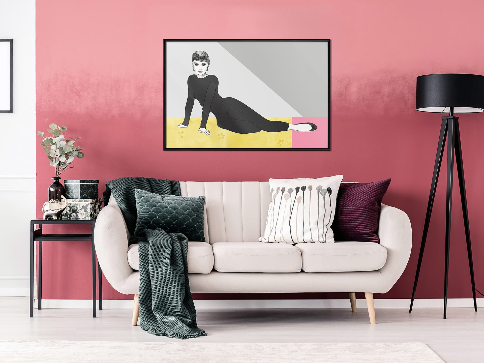 

Plakat - Elegancka Audrey (rozmiar 60x40, wykończenie Rama czarna)