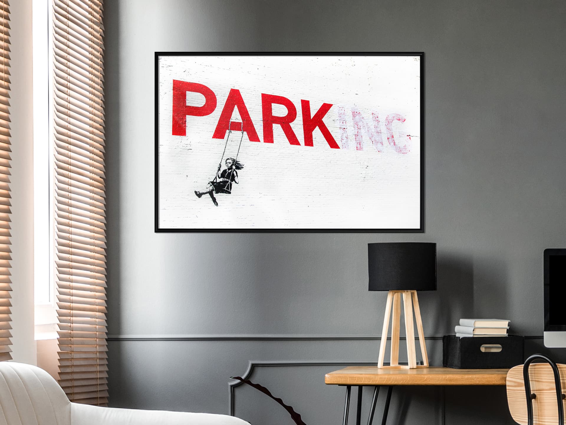 

Plakat - Banksy: Park(ing) (rozmiar 30x20, wykończenie Rama czarna)