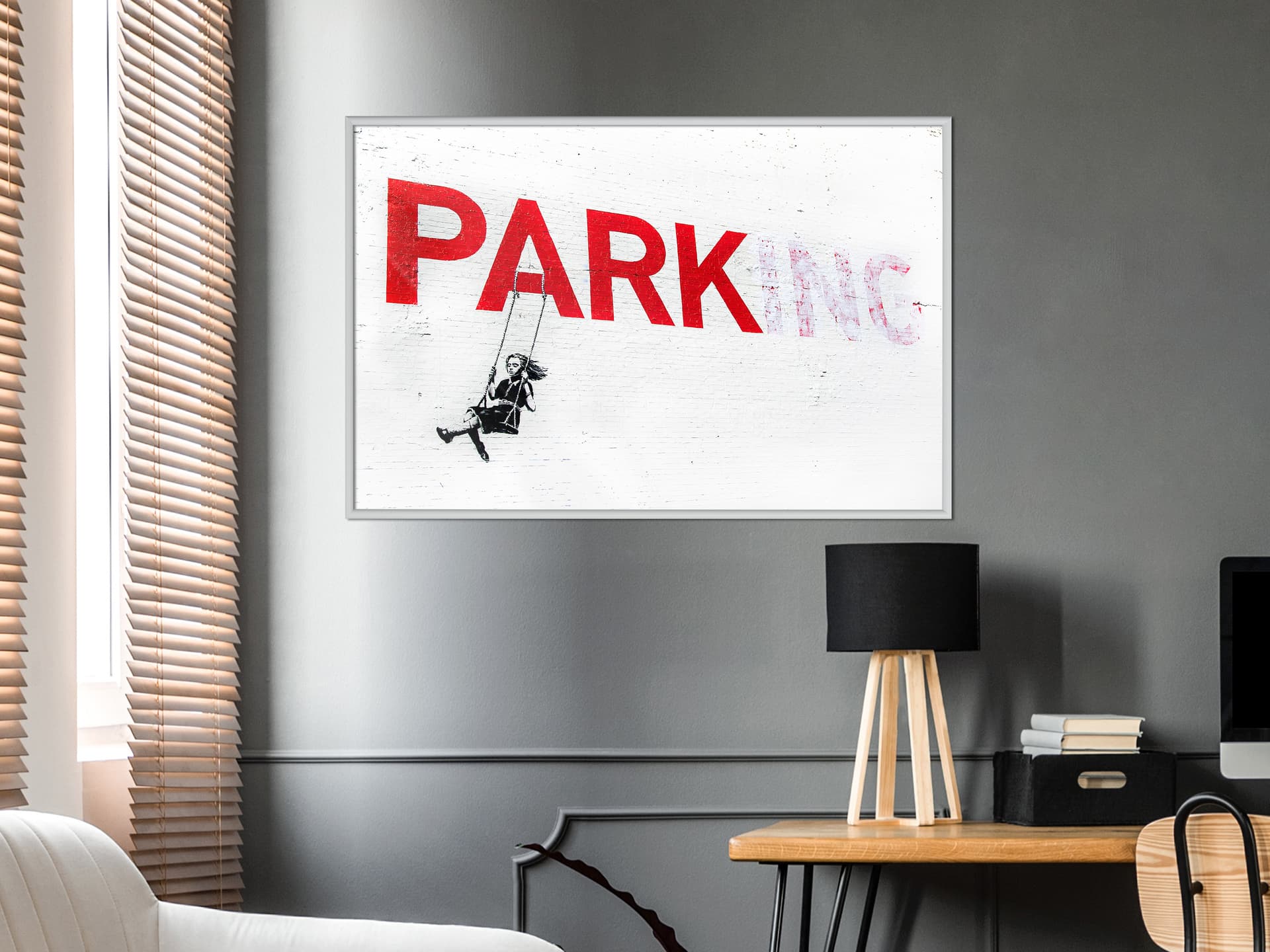 

Plakat - Banksy: Park(ing) (rozmiar 90x60, wykończenie Rama biała)