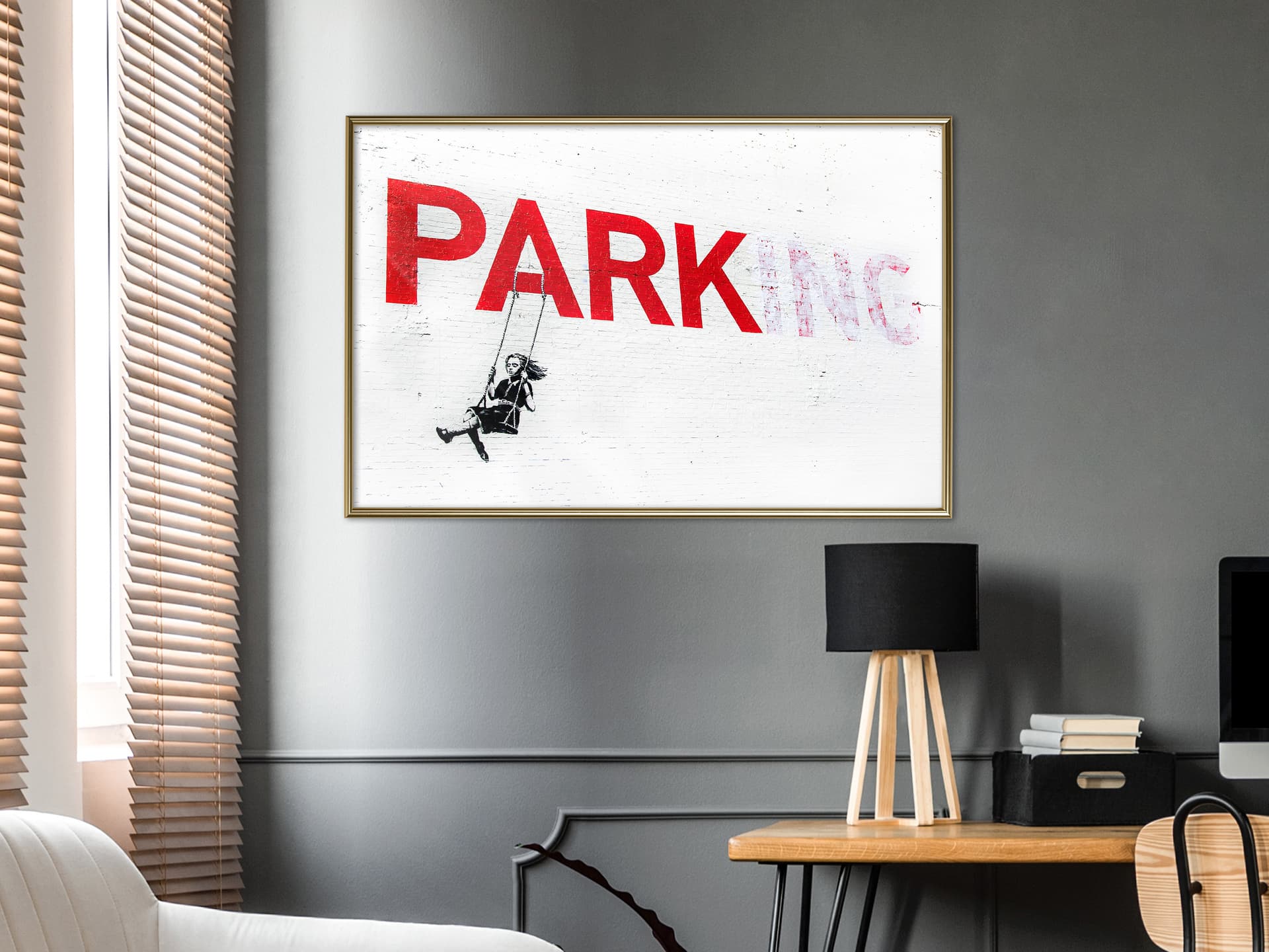 

Plakat - Banksy: Park(ing) (rozmiar 90x60, wykończenie Rama złota)