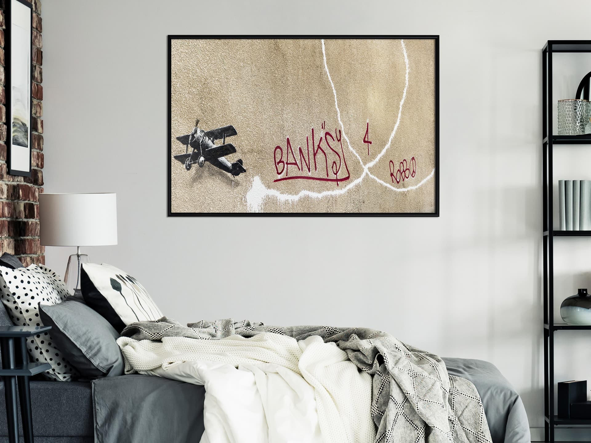 

Plakat - Banksy: Love Plane (rozmiar 45x30, wykończenie Rama czarna)