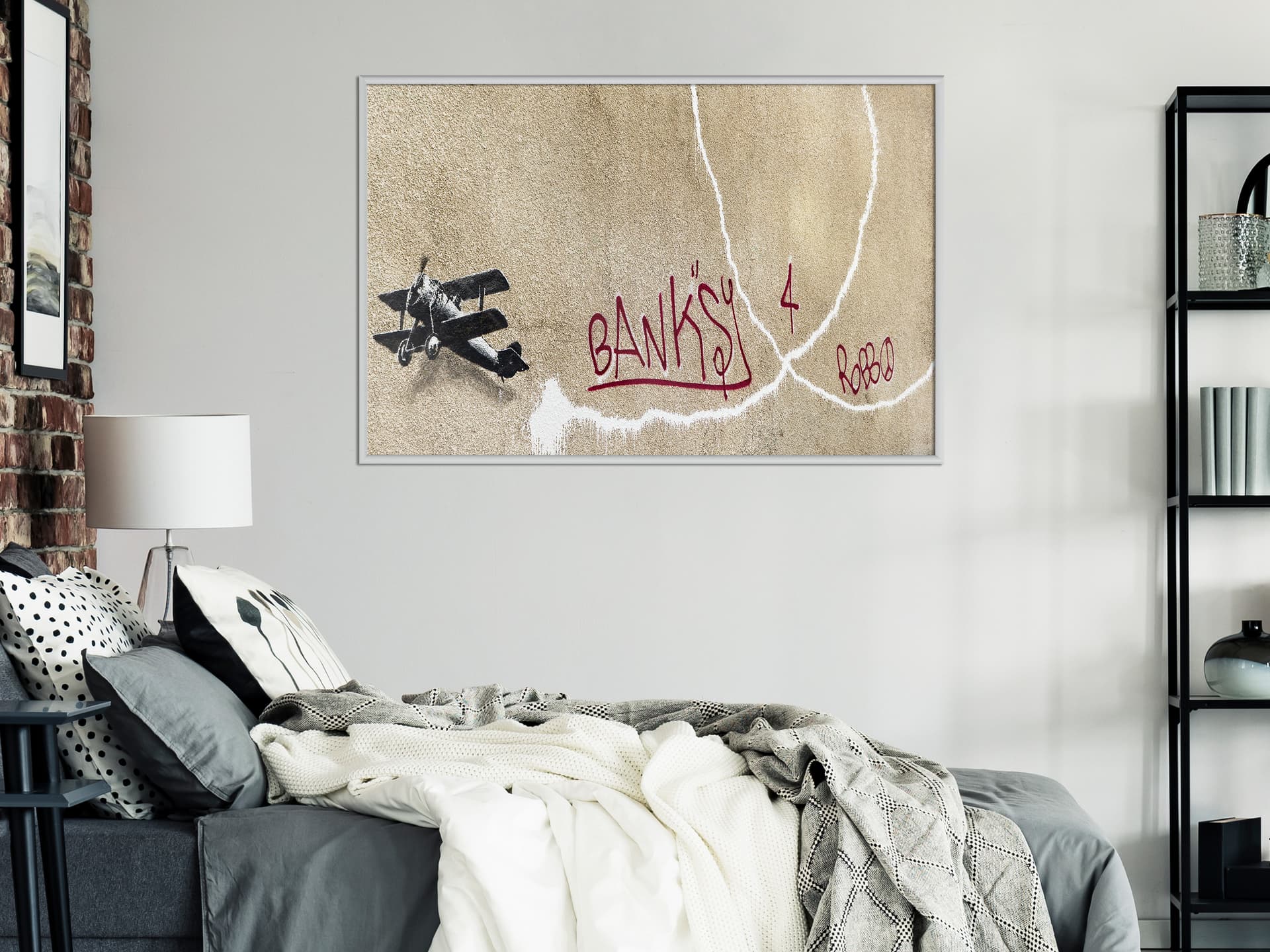 

Plakat - Banksy: Love Plane (rozmiar 45x30, wykończenie Rama biała)