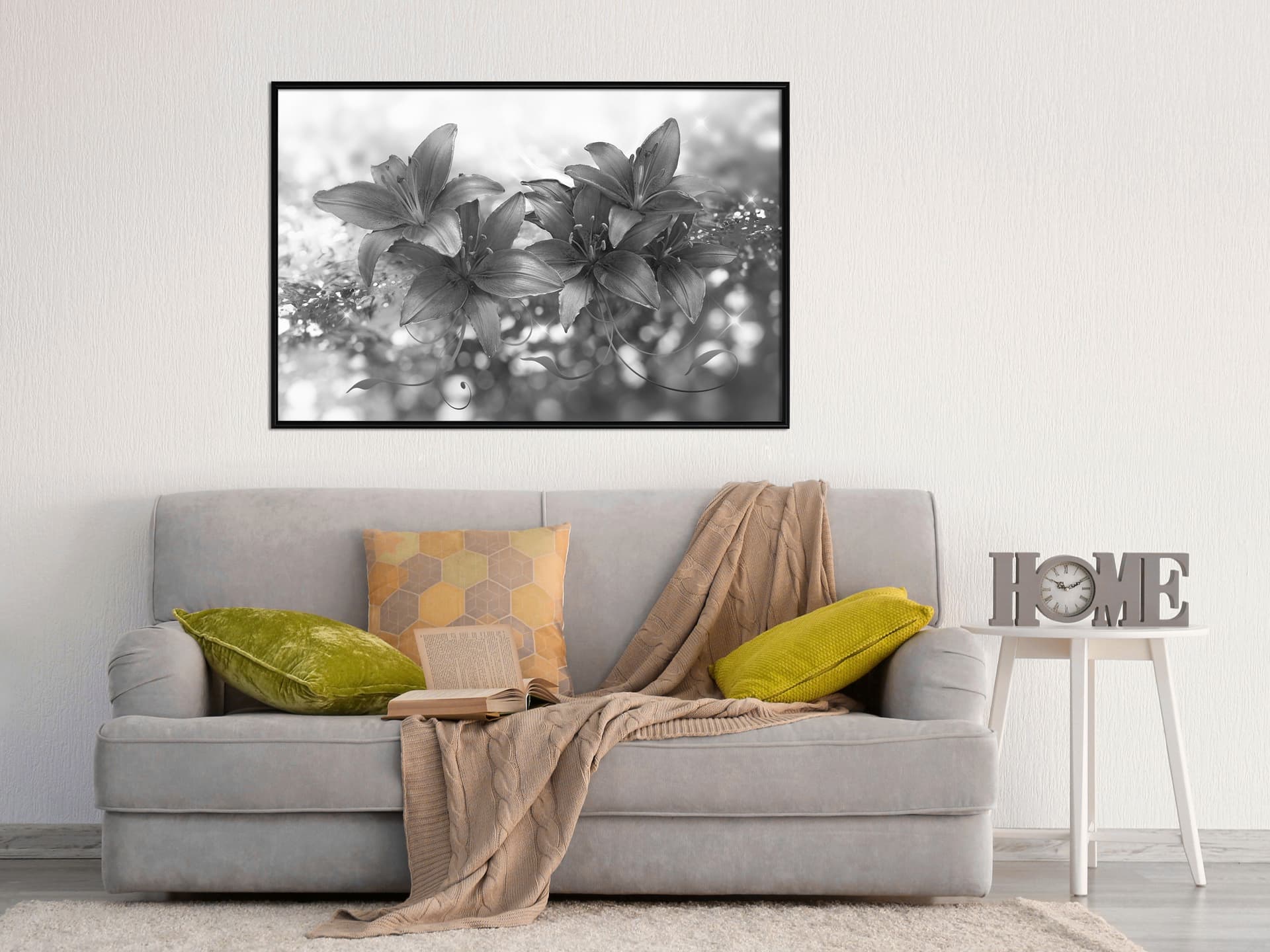 

Plakat - Mroczne lilie (rozmiar 45x30, wykończenie Rama czarna)