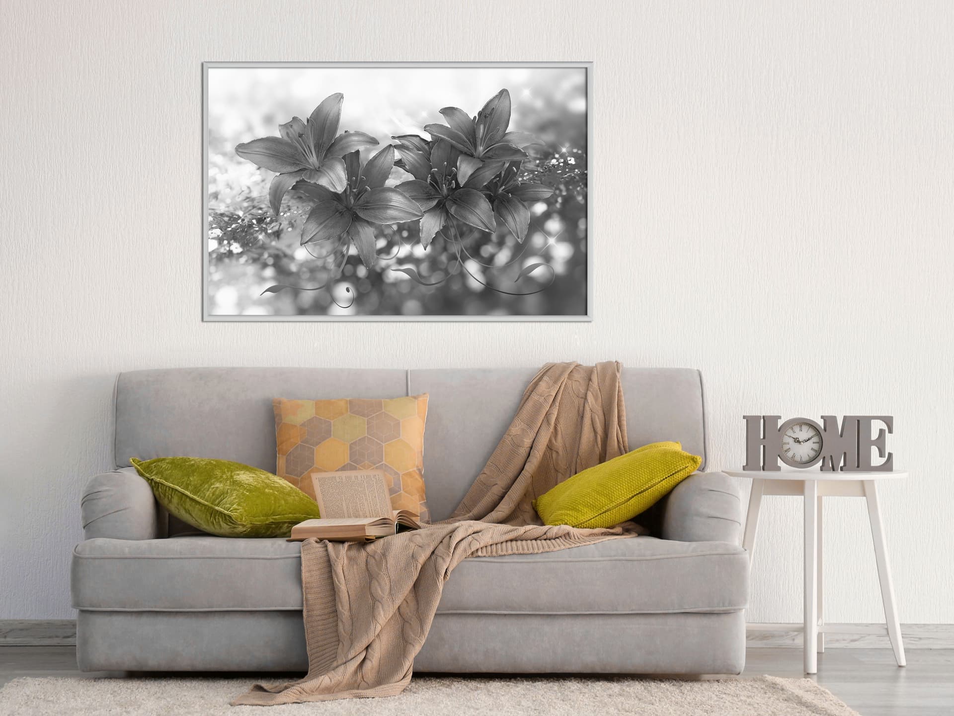

Plakat - Mroczne lilie (rozmiar 45x30, wykończenie Rama biała)