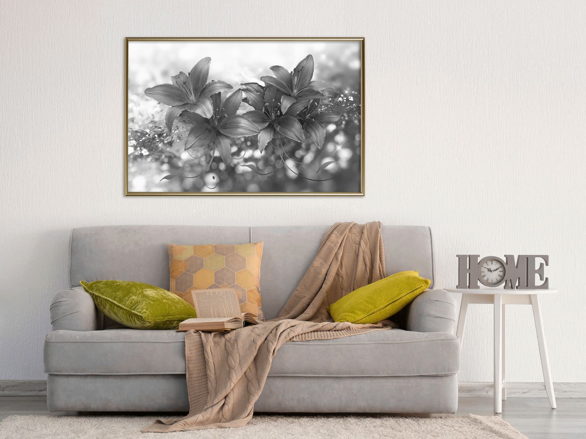 

Plakat - Mroczne lilie (rozmiar 45x30, wykończenie Rama złota)