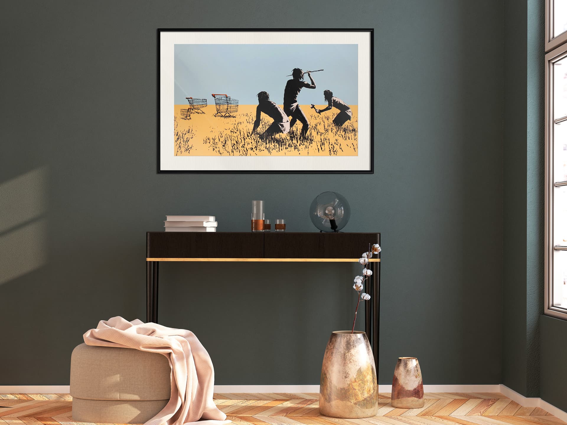 

Plakat - Banksy: Trolley Hunters (rozmiar 30x20, wykończenie Rama czarna z passe-partout)
