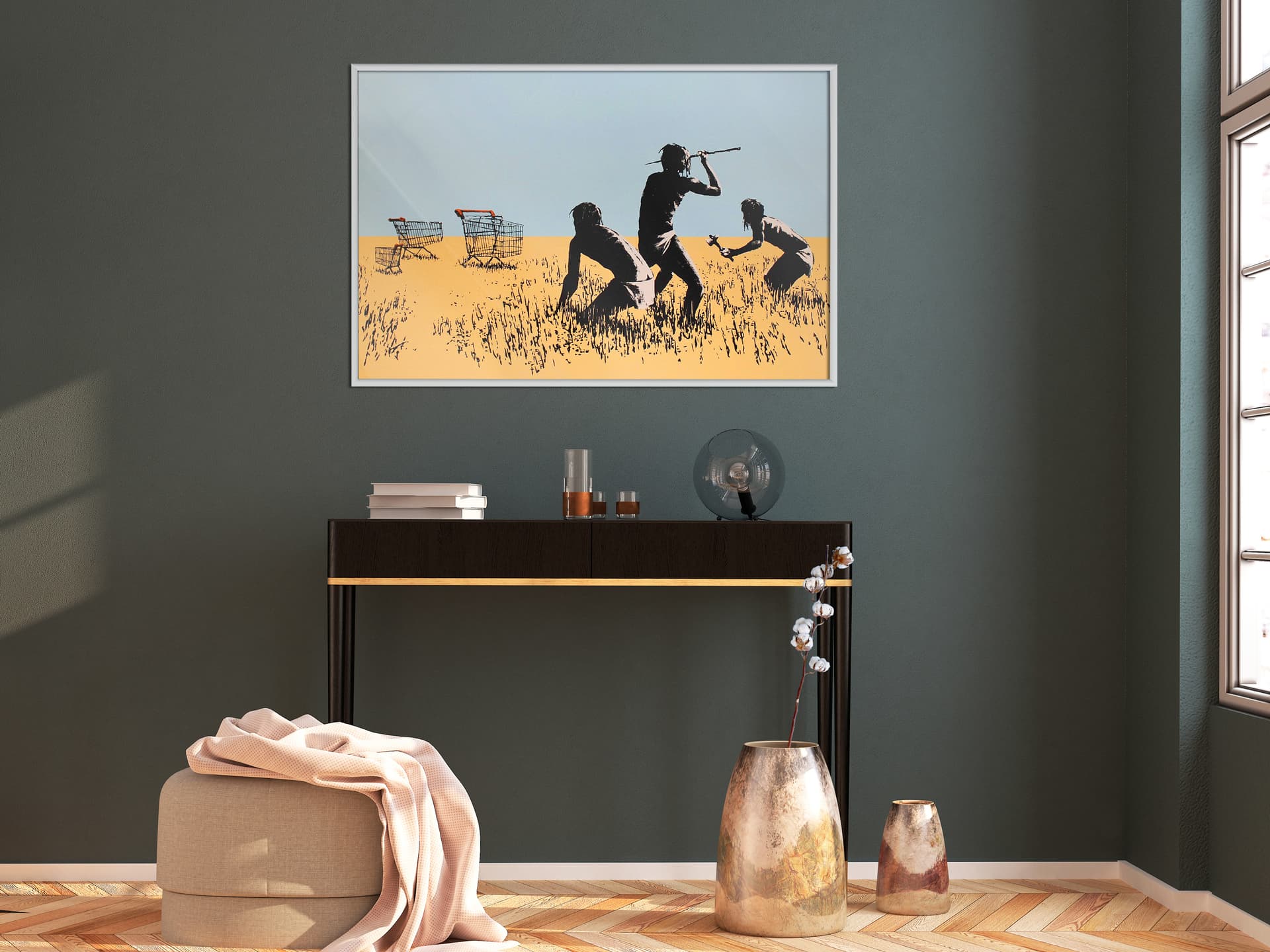 

Plakat - Banksy: Trolley Hunters (rozmiar 90x60, wykończenie Rama biała)