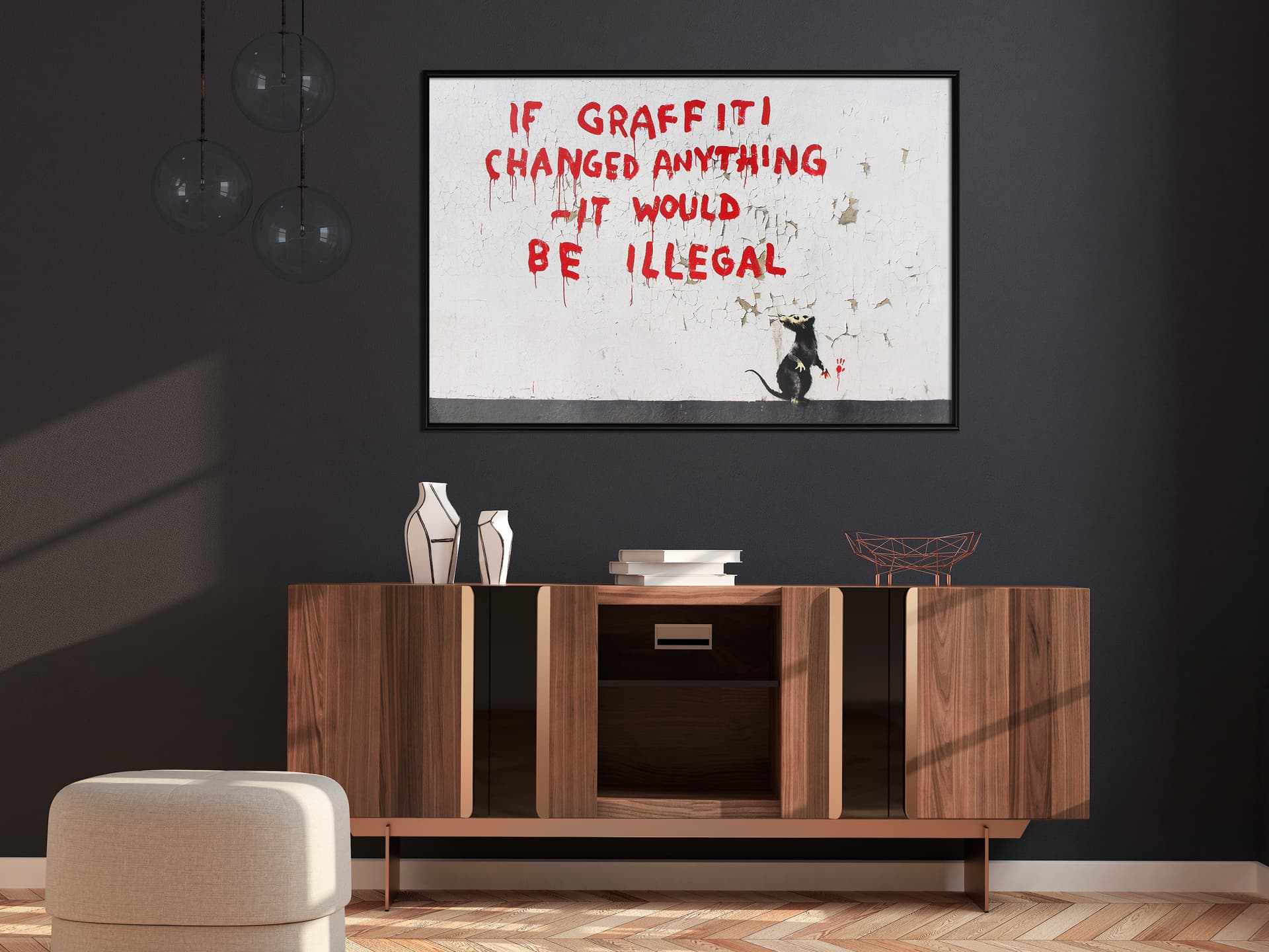 

Plakat - Banksy: If Graffiti Changed Anything (rozmiar 45x30, wykończenie Rama czarna)