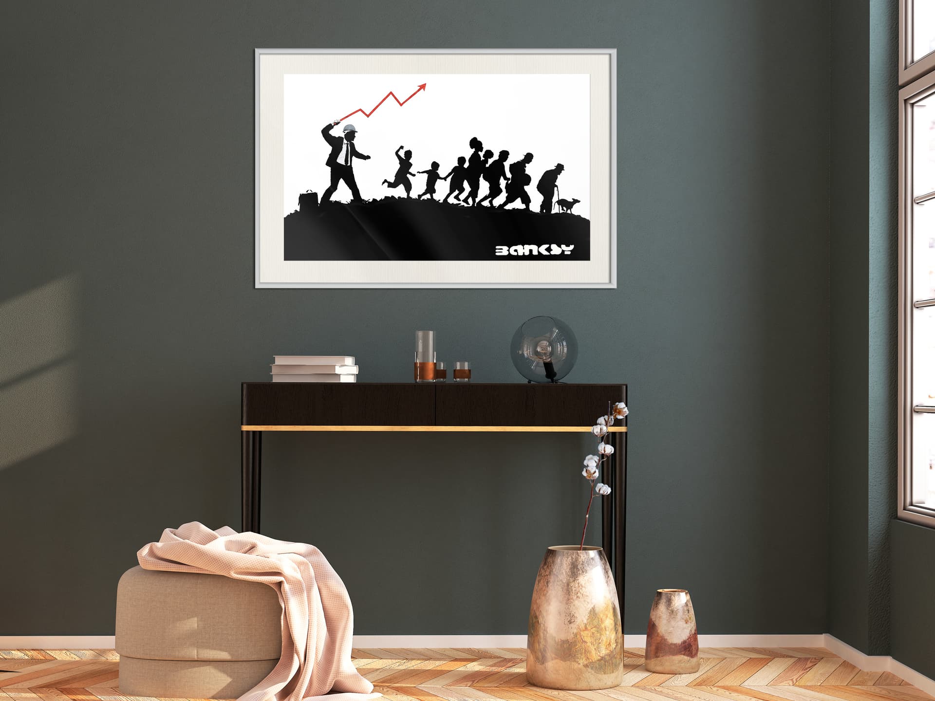 

Plakat - Banksy: The Whip (rozmiar 90x60, wykończenie Rama biała z passe-partout)