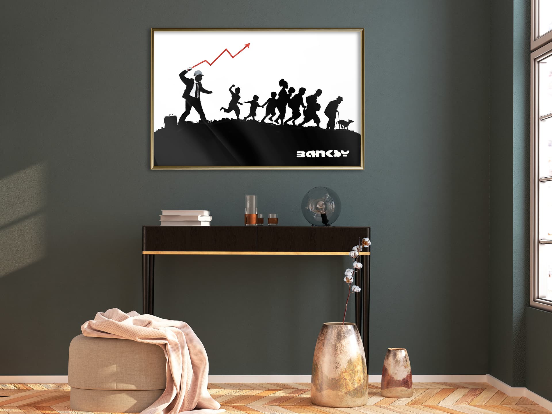 

Plakat - Banksy: The Whip (rozmiar 30x20, wykończenie Rama złota)