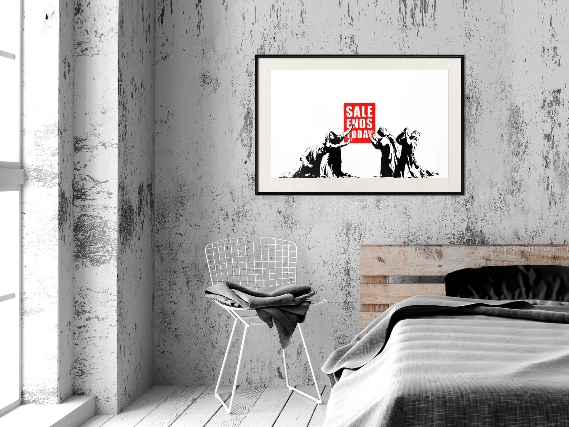 

Plakat - Banksy: Sale Ends (rozmiar 90x60, wykończenie Rama czarna z passe-partout)