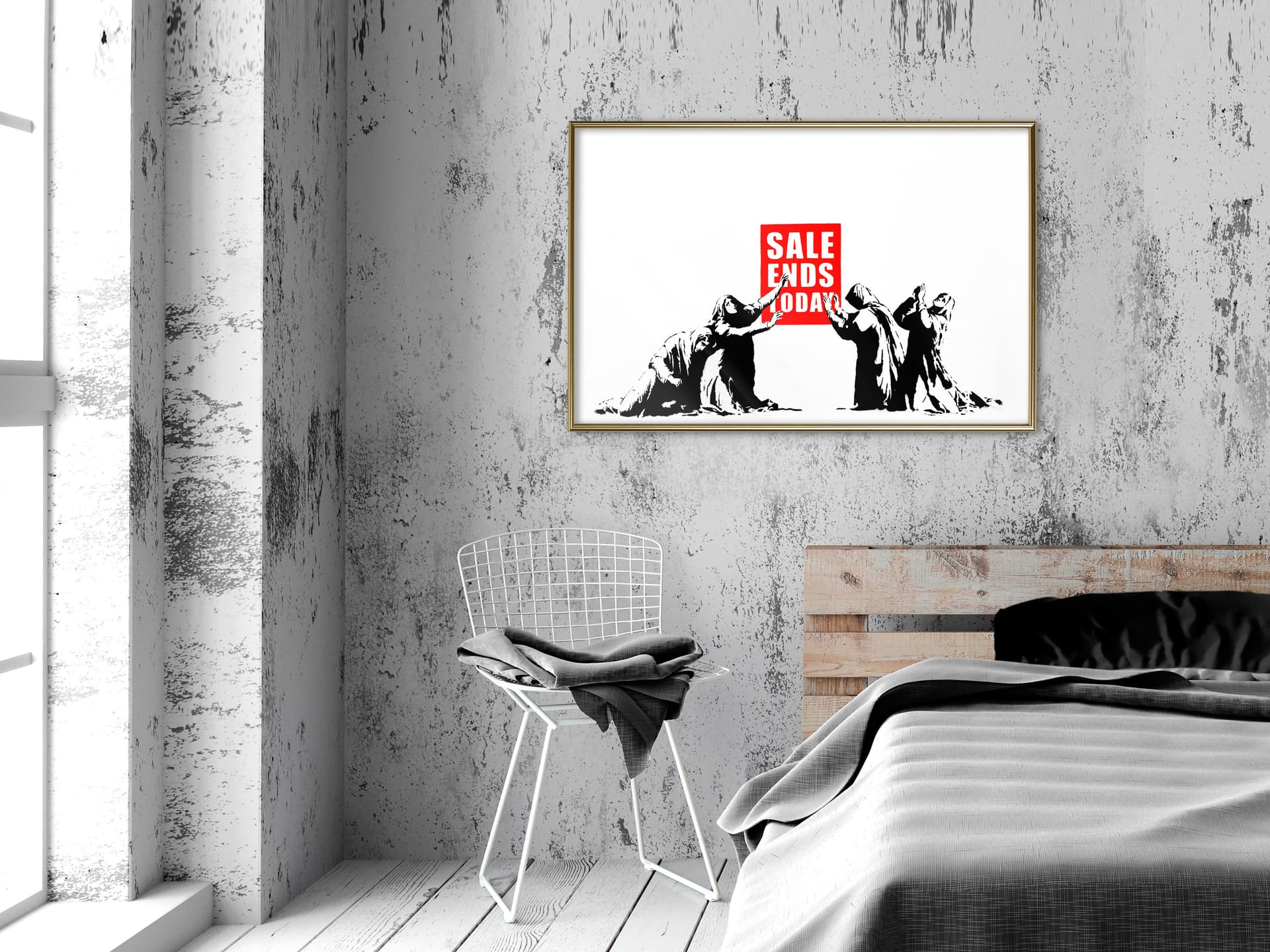 

Plakat - Banksy: Sale Ends (rozmiar 60x40, wykończenie Rama złota)