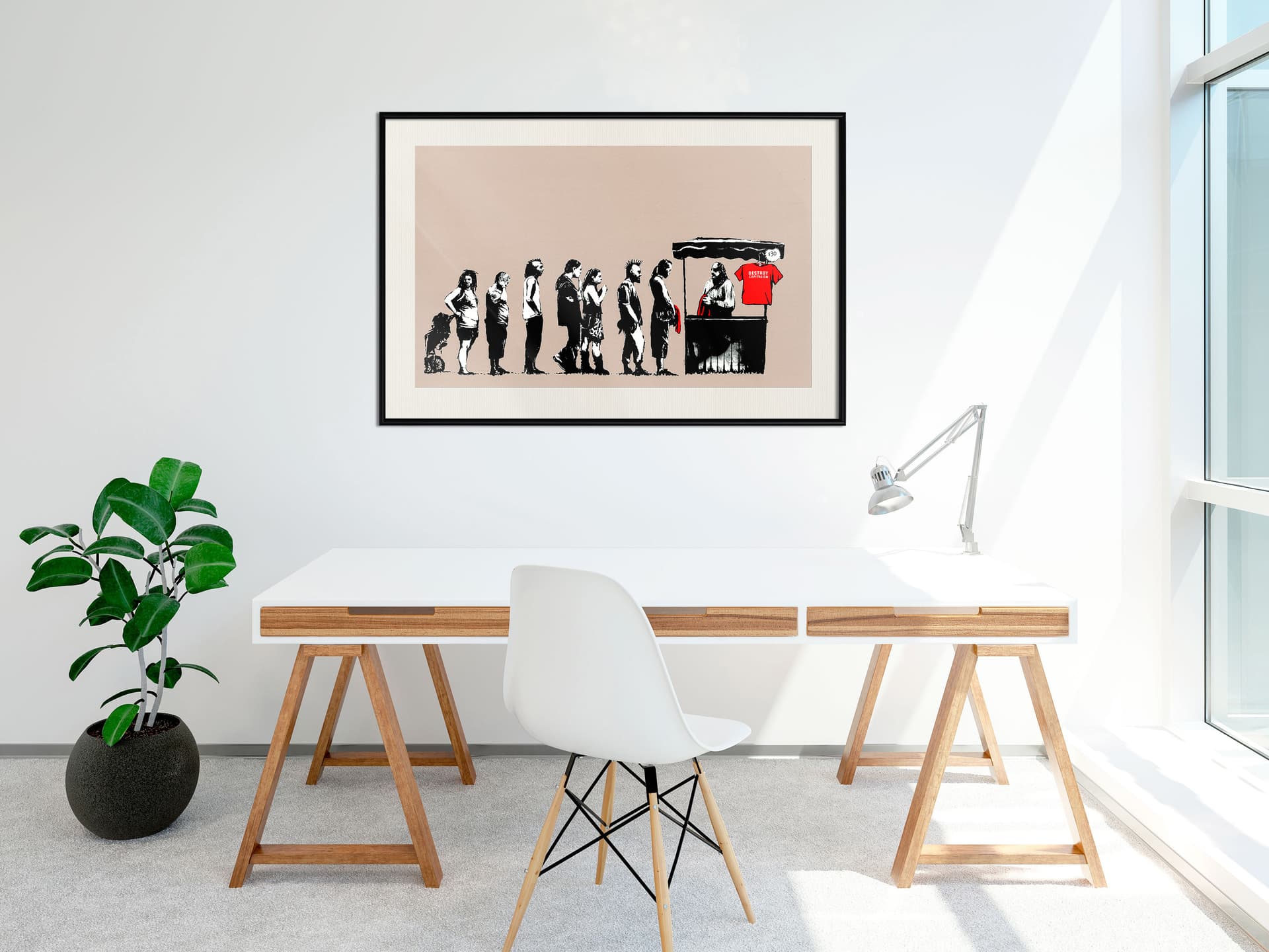 

Plakat - Banksy: Festival (rozmiar 60x40, wykończenie Rama czarna z passe-partout)